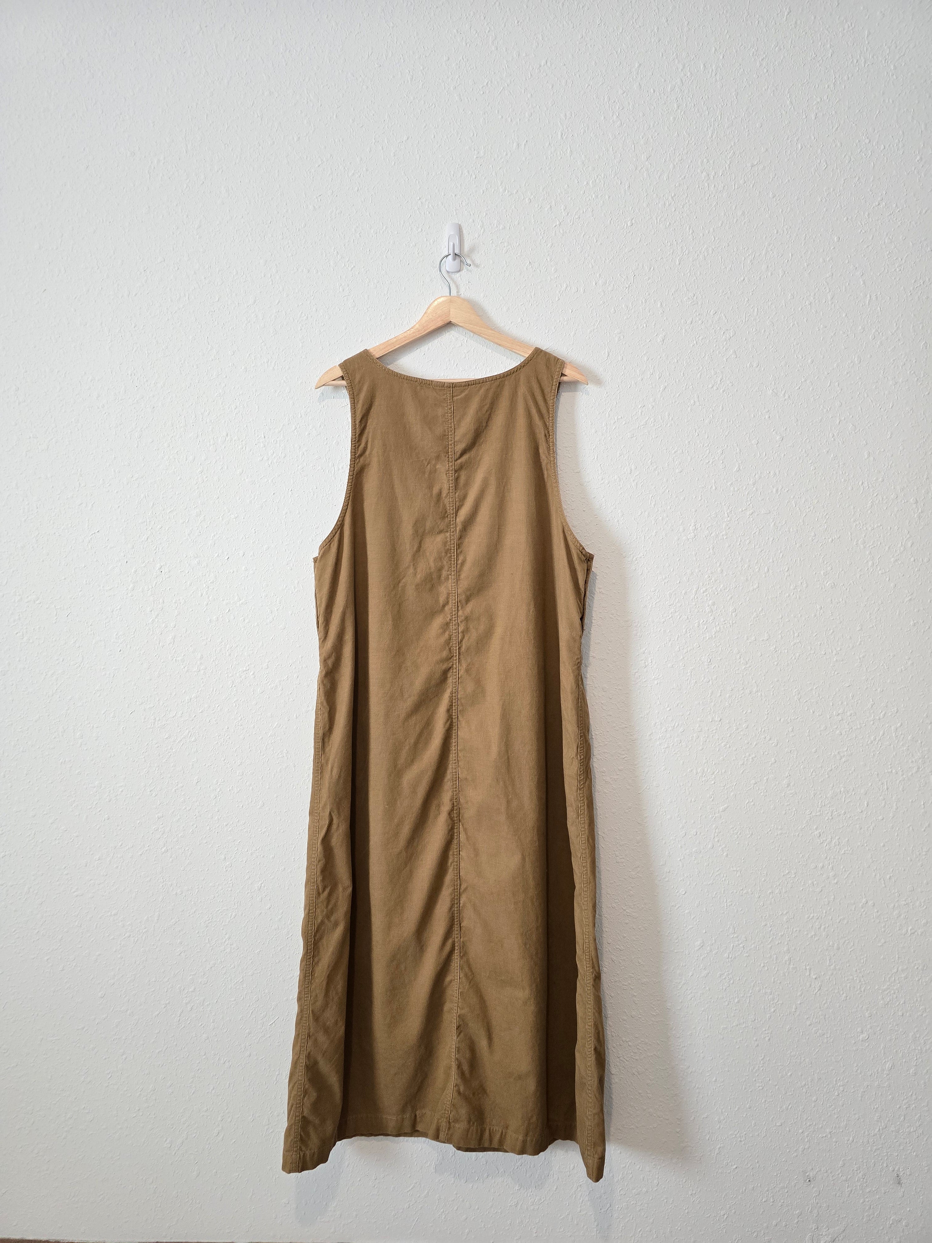 Vintage Cotton Maxi Overall Dress (L)