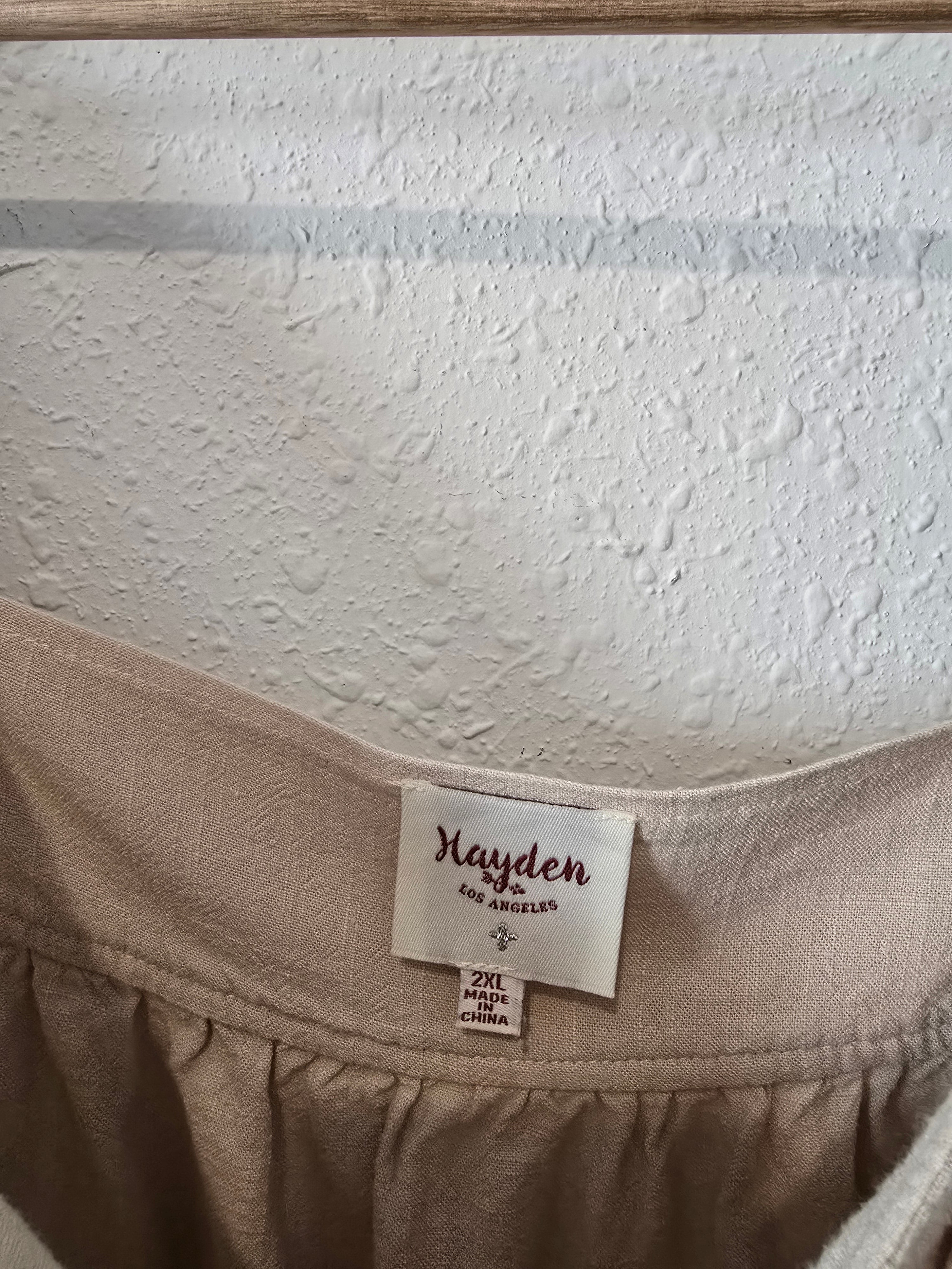 Hayden Linen Blend Blouse (2X)