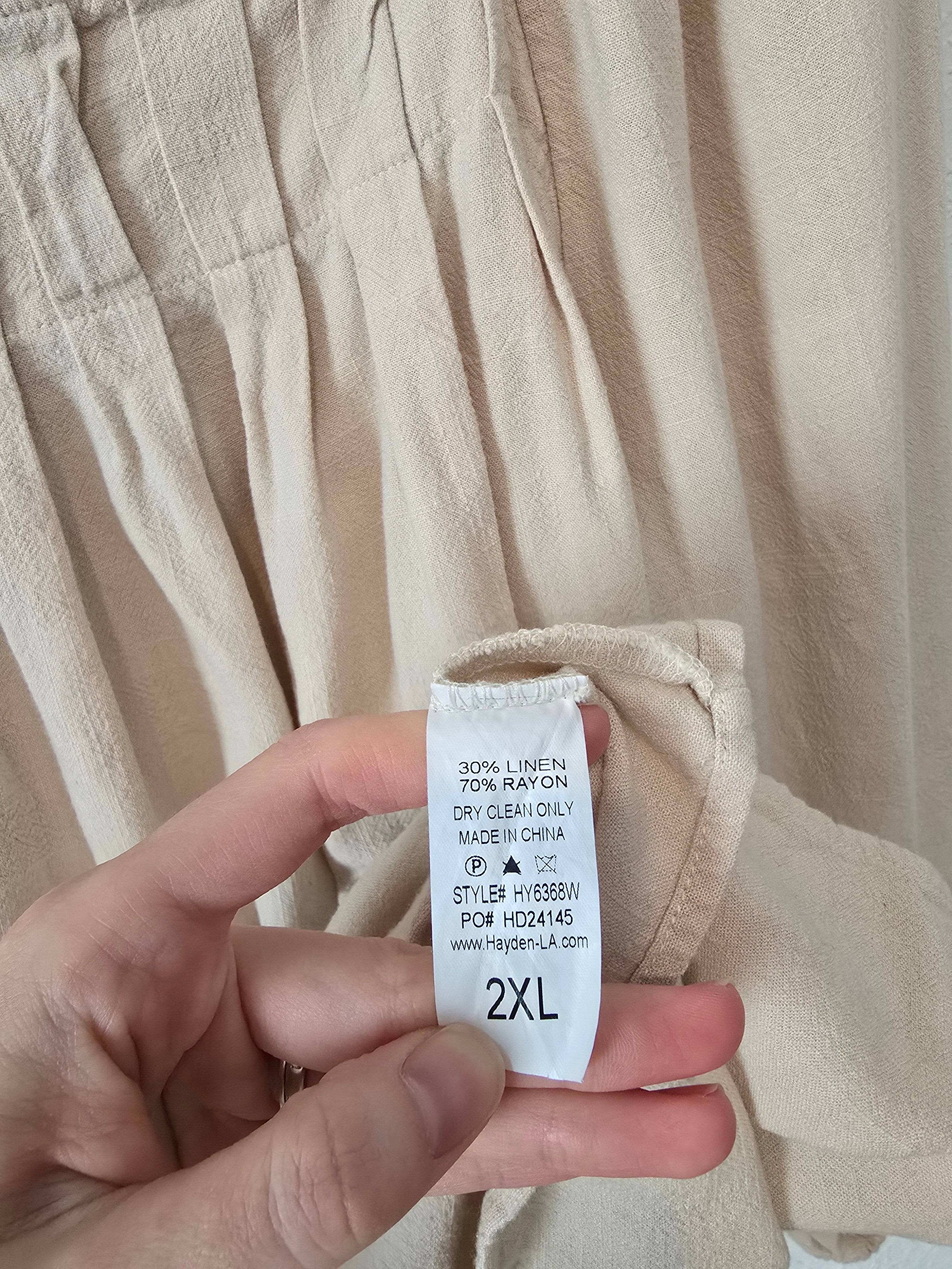 Hayden Linen Blend Blouse (2X)