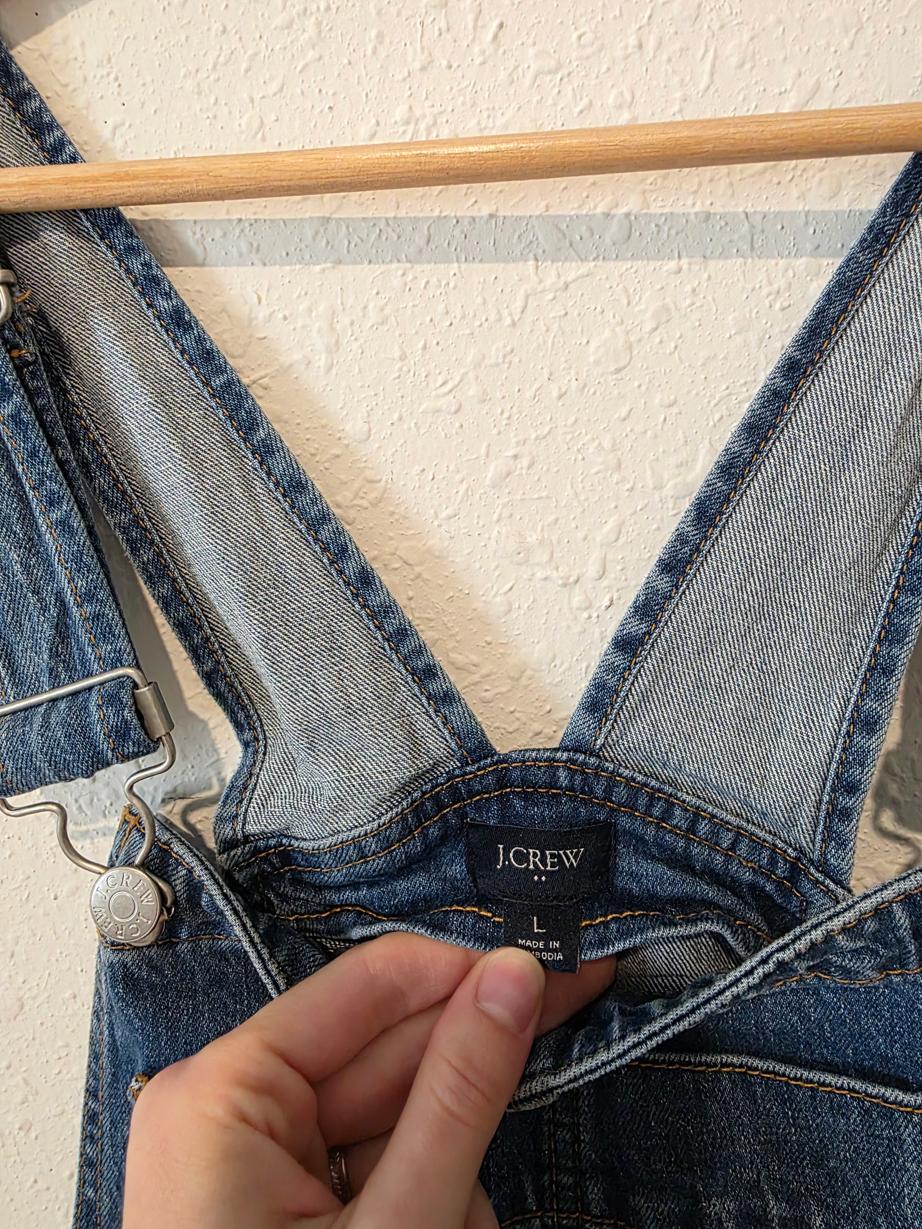 J.Crew Denim Shortalls (L)