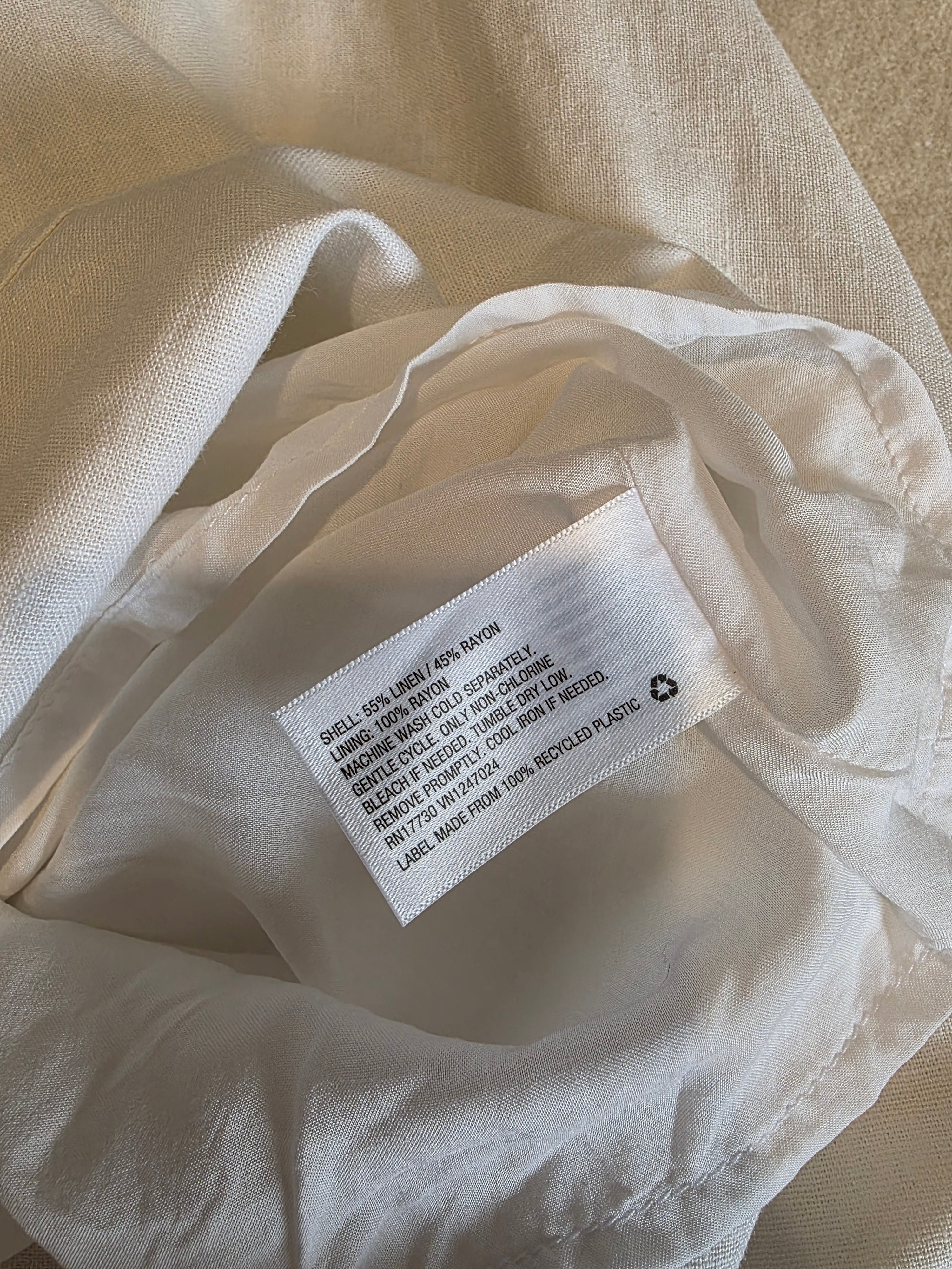 Linen Blend Midi Skirt (L)
