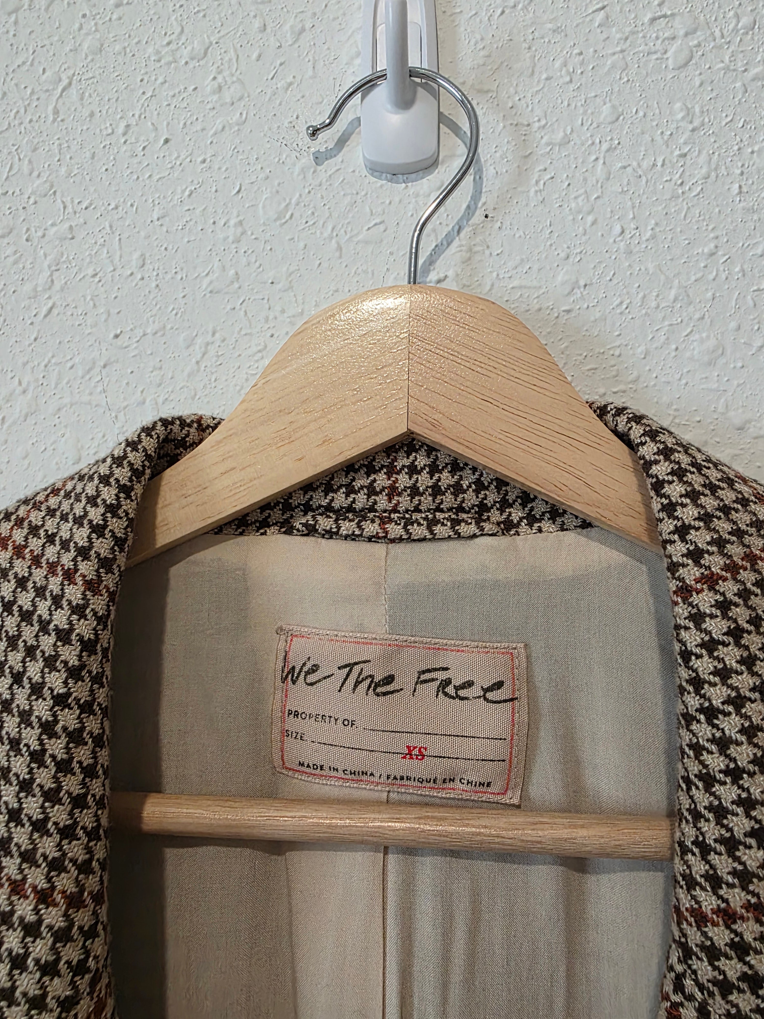 Free People Houndstooth Blazer (XS)