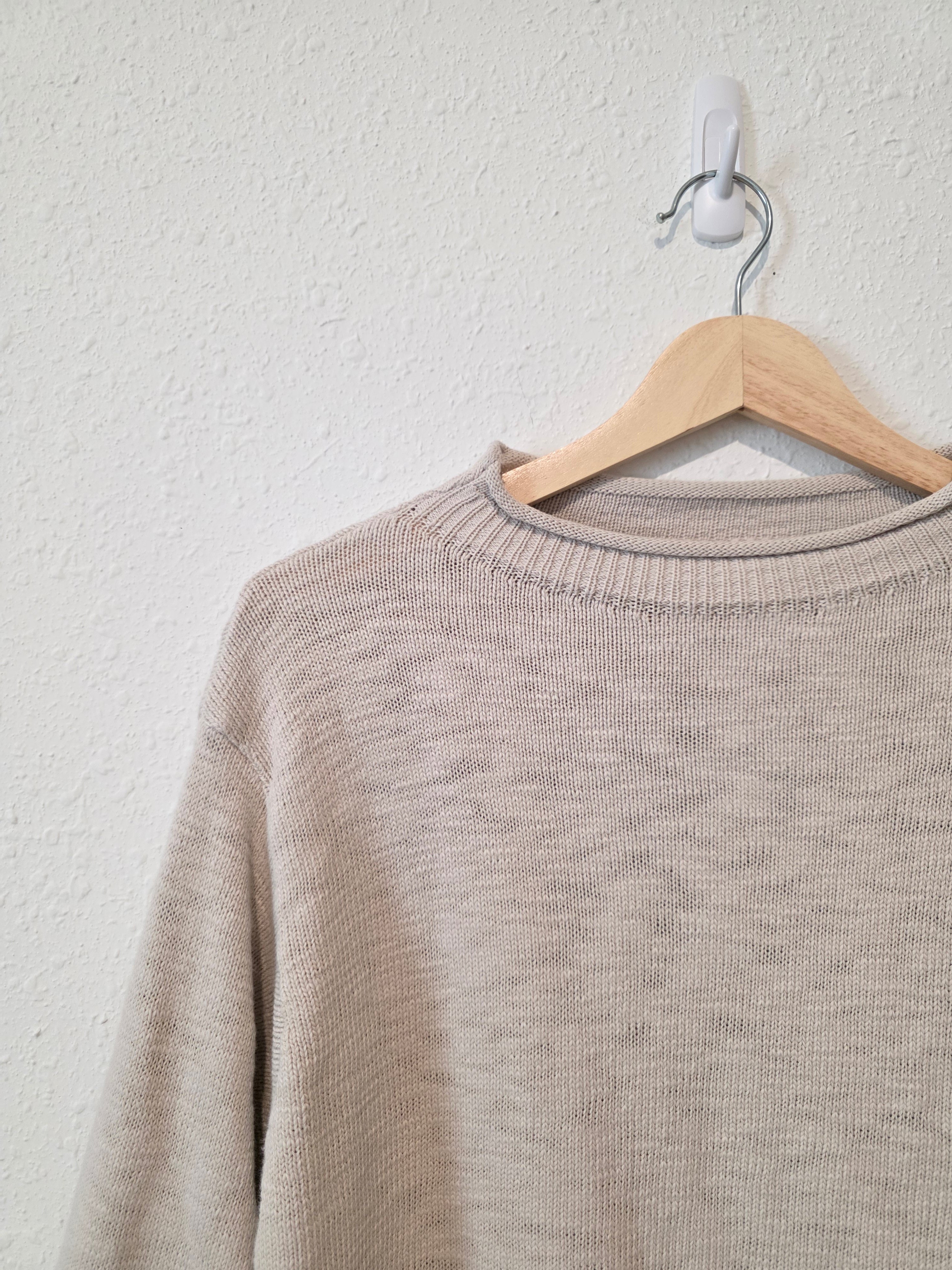 Oat Cotton Mockneck Sweater (M)