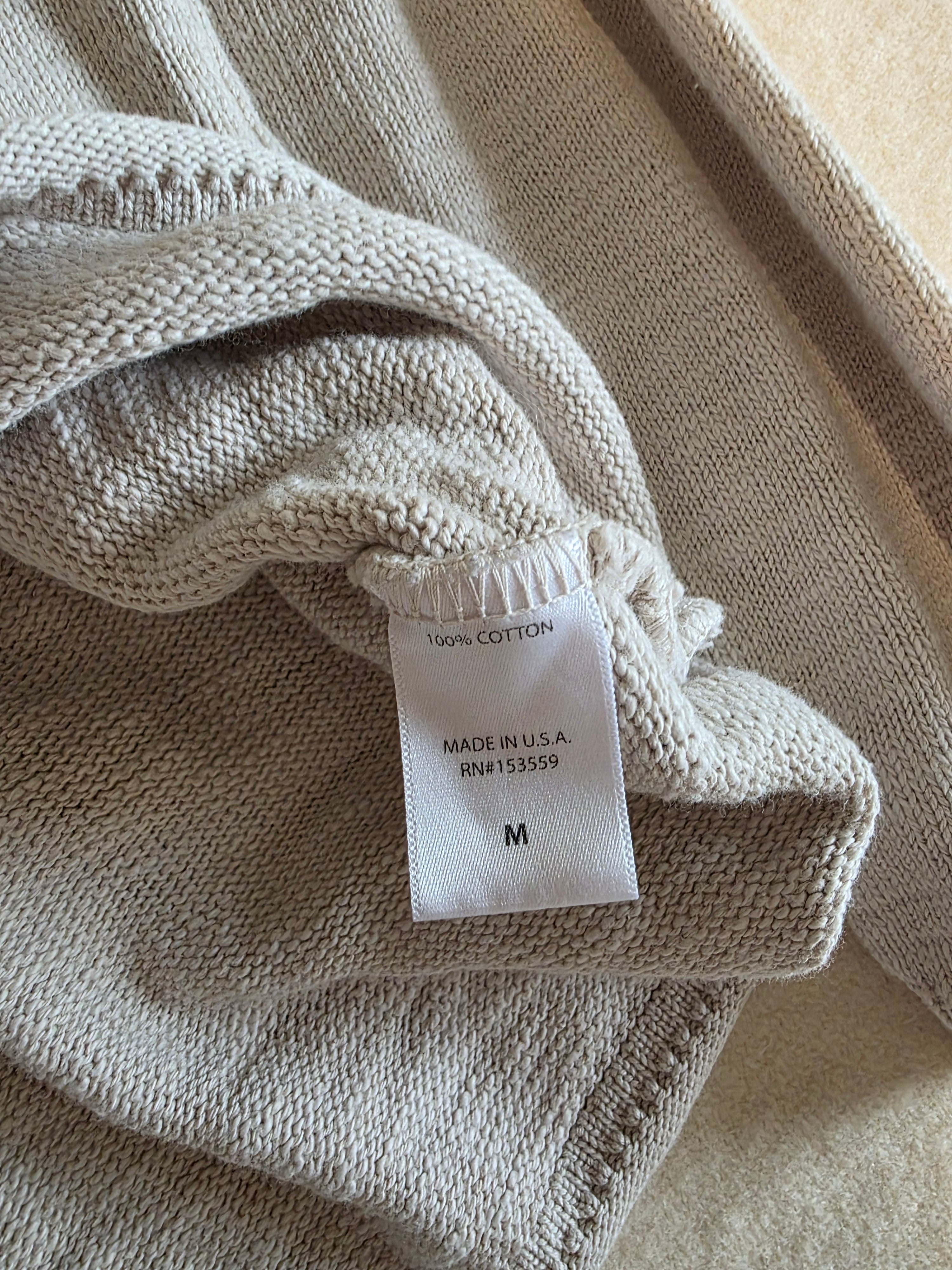 Oat Cotton Mockneck Sweater (M)