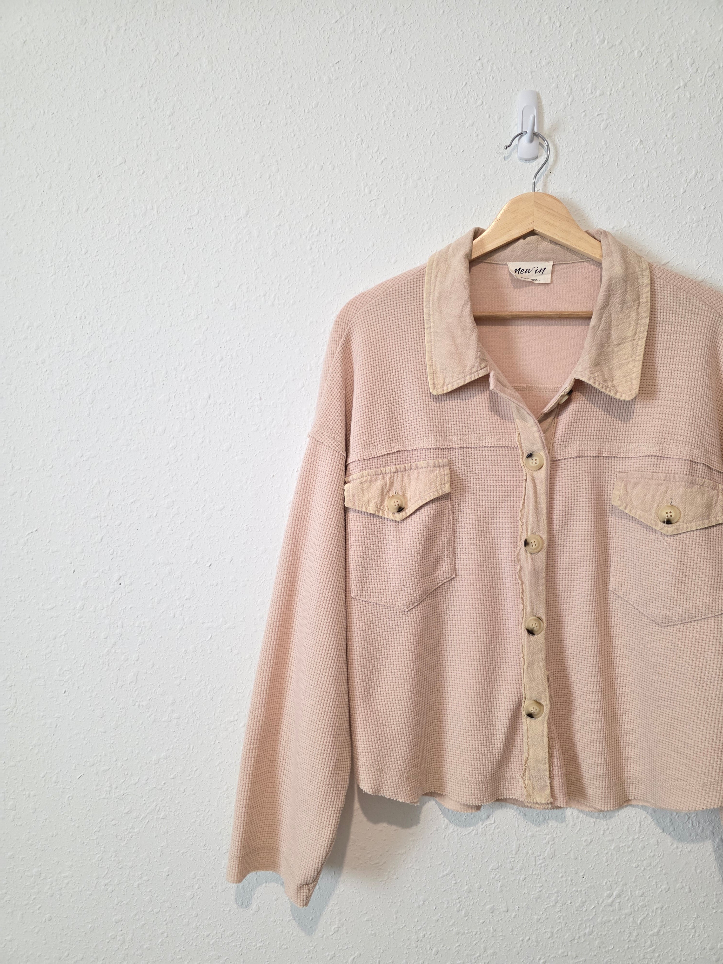 Waffle Button Up Shirt (L)