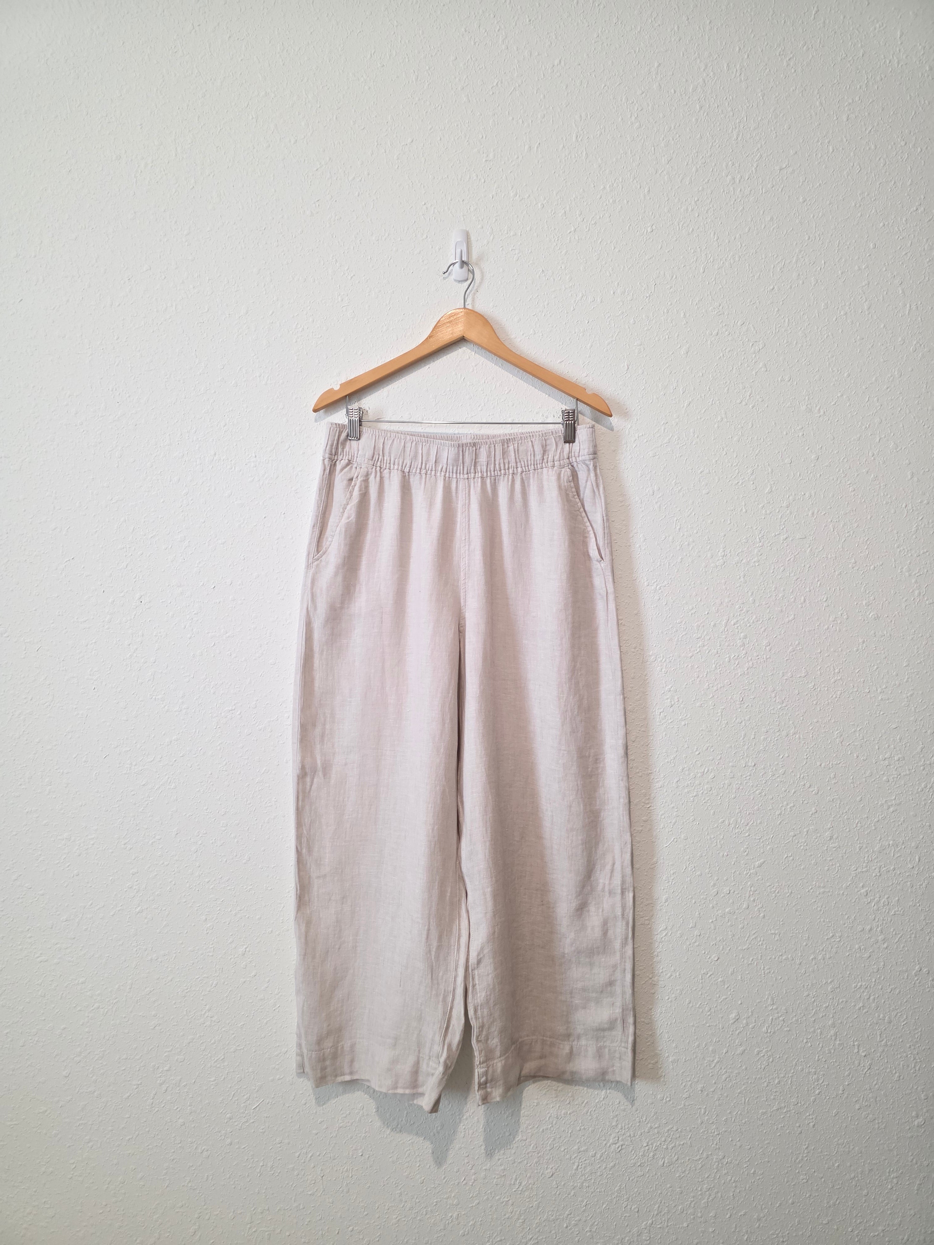 Linen Wide Leg Pants (L)