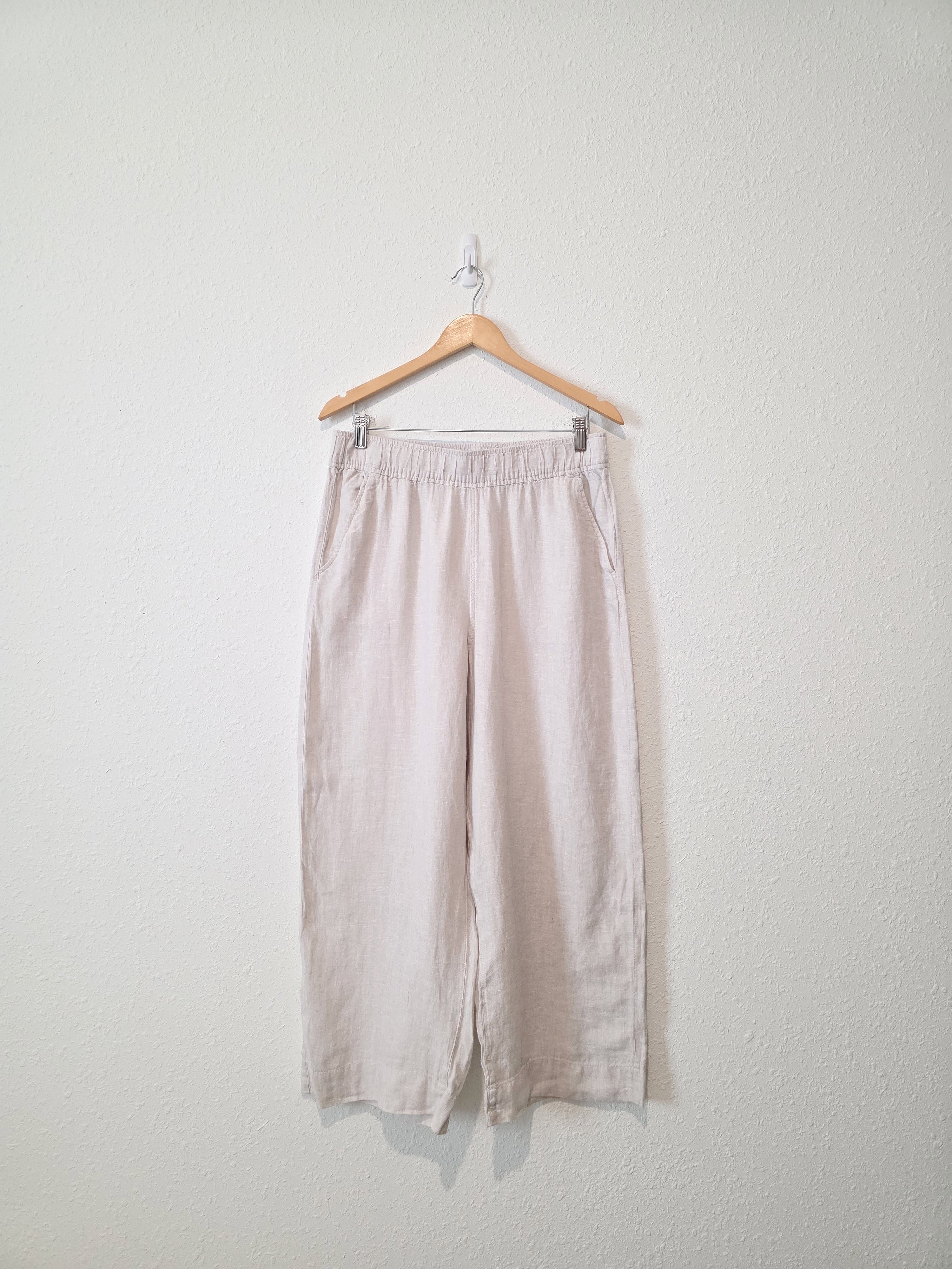 Linen Wide Leg Pants (L)