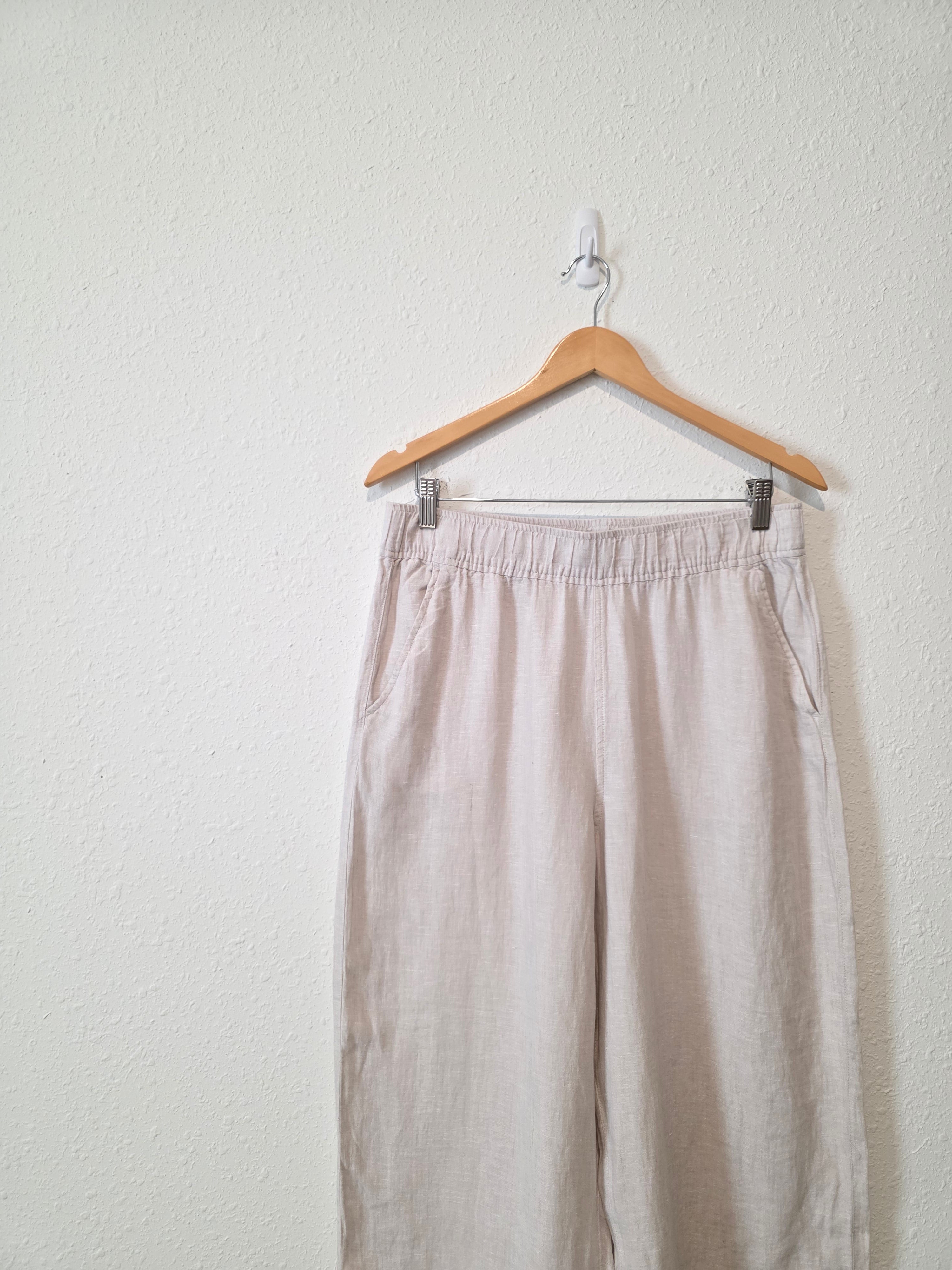Linen Wide Leg Pants (L)