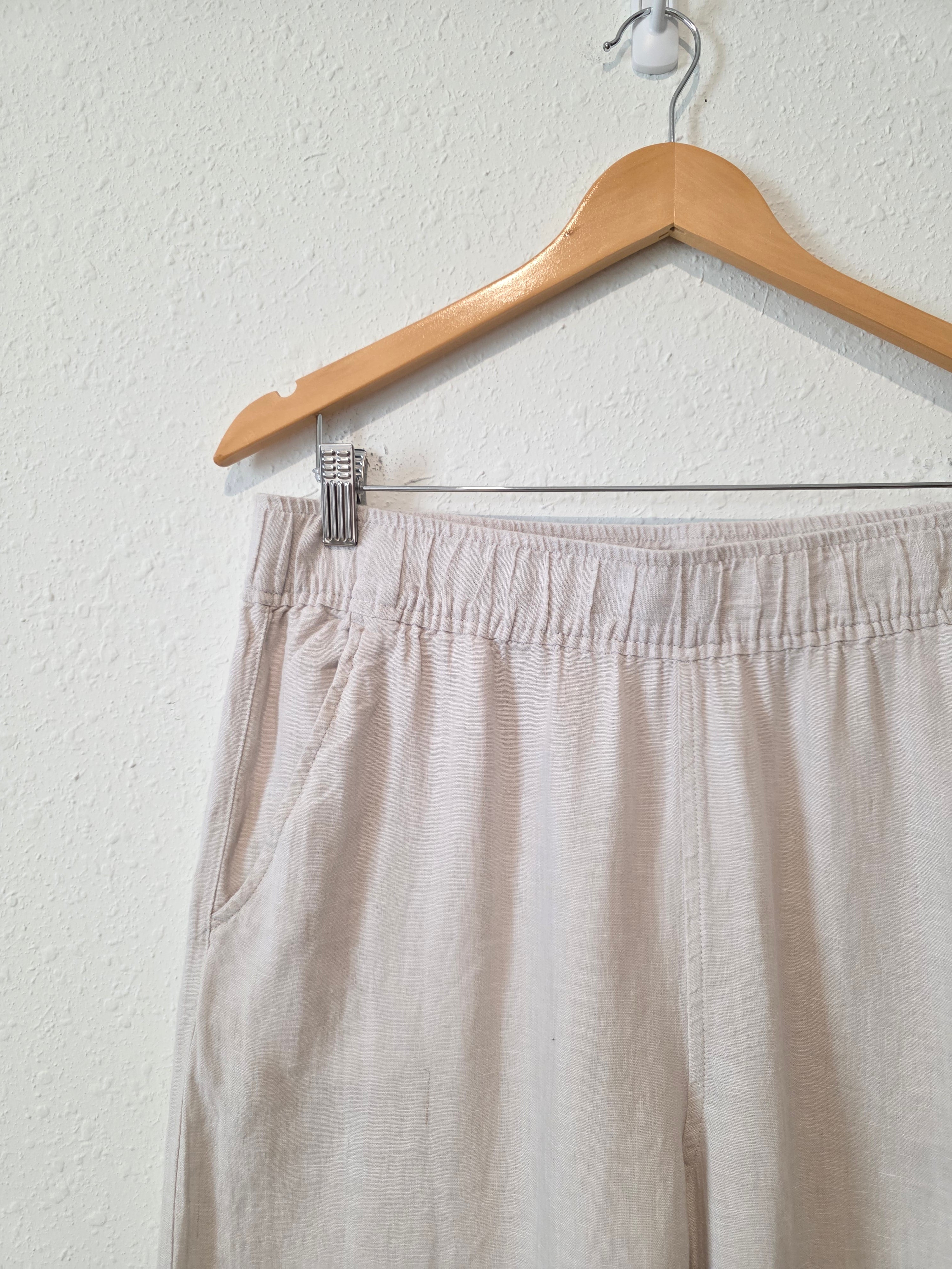 Linen Wide Leg Pants (L)