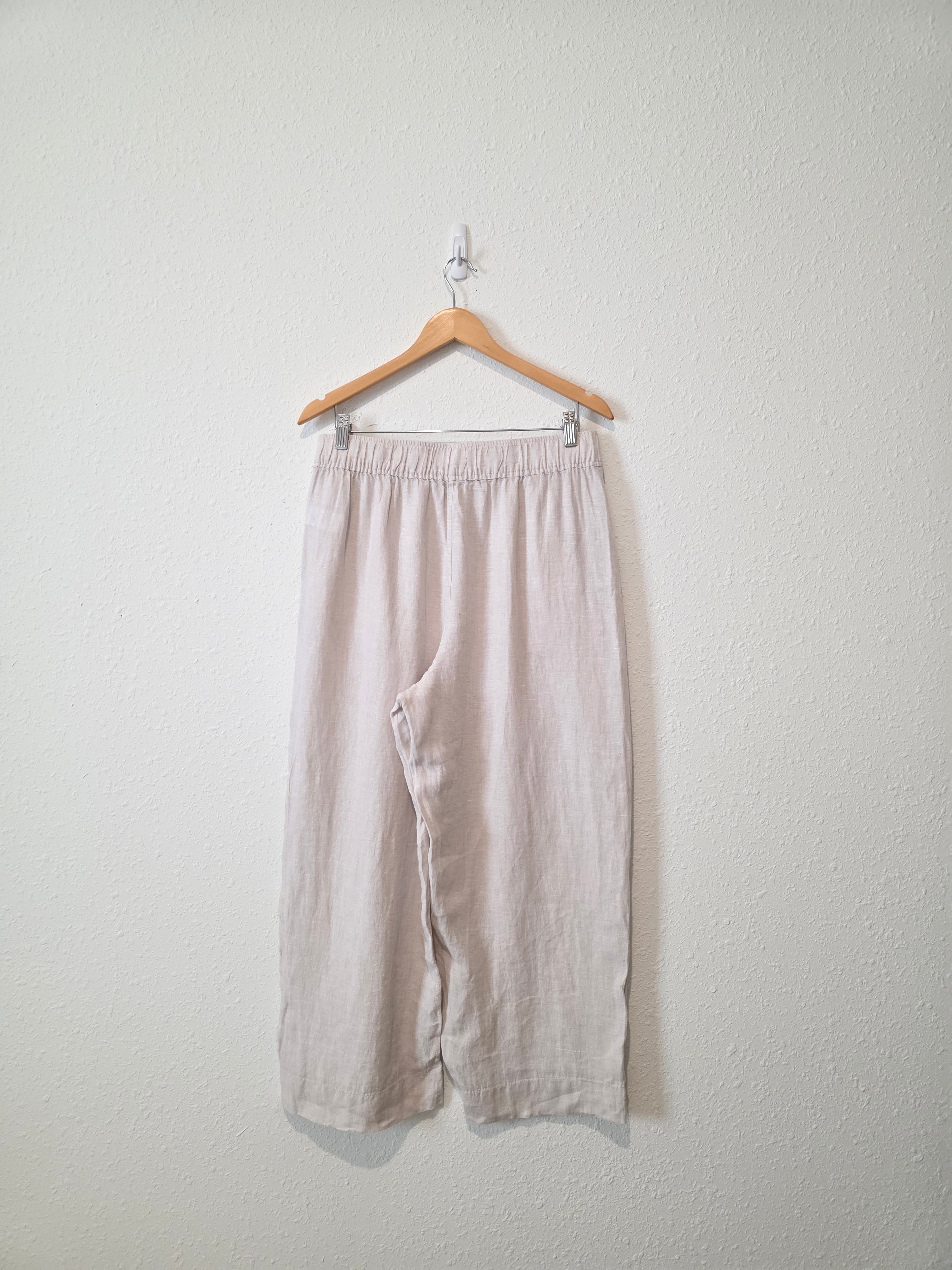 Linen Wide Leg Pants (L)