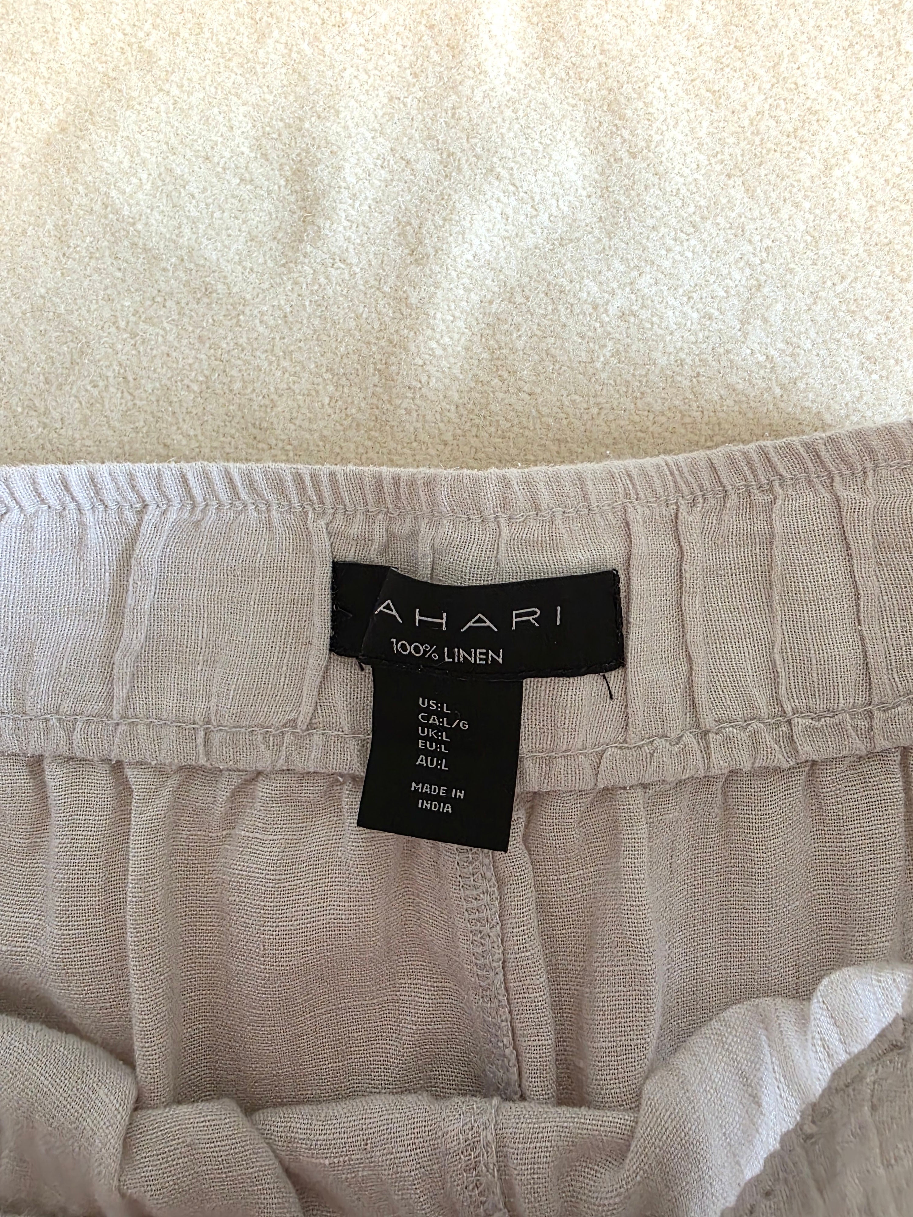 Linen Wide Leg Pants (L)