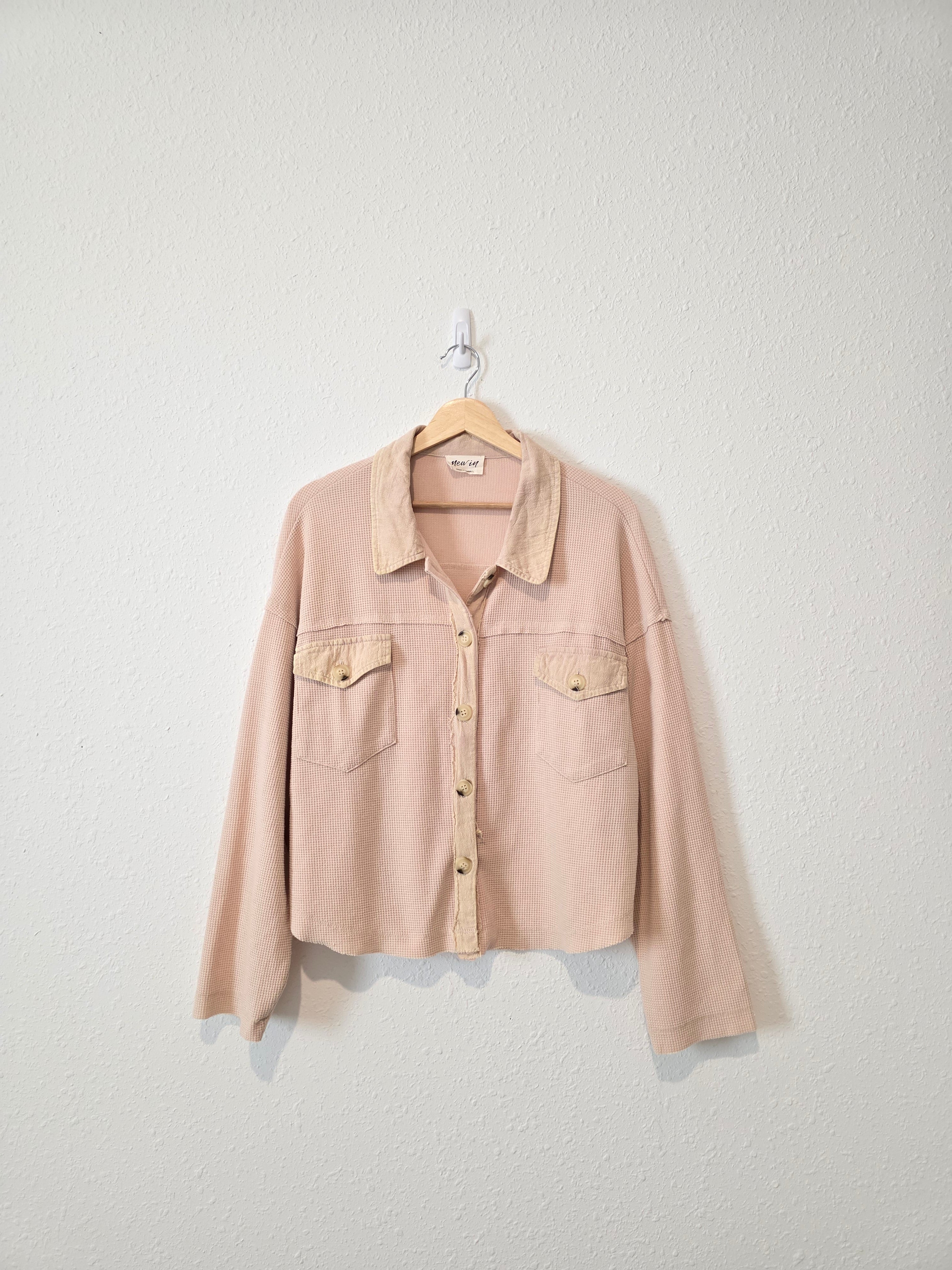 Waffle Button Up Shirt (L)