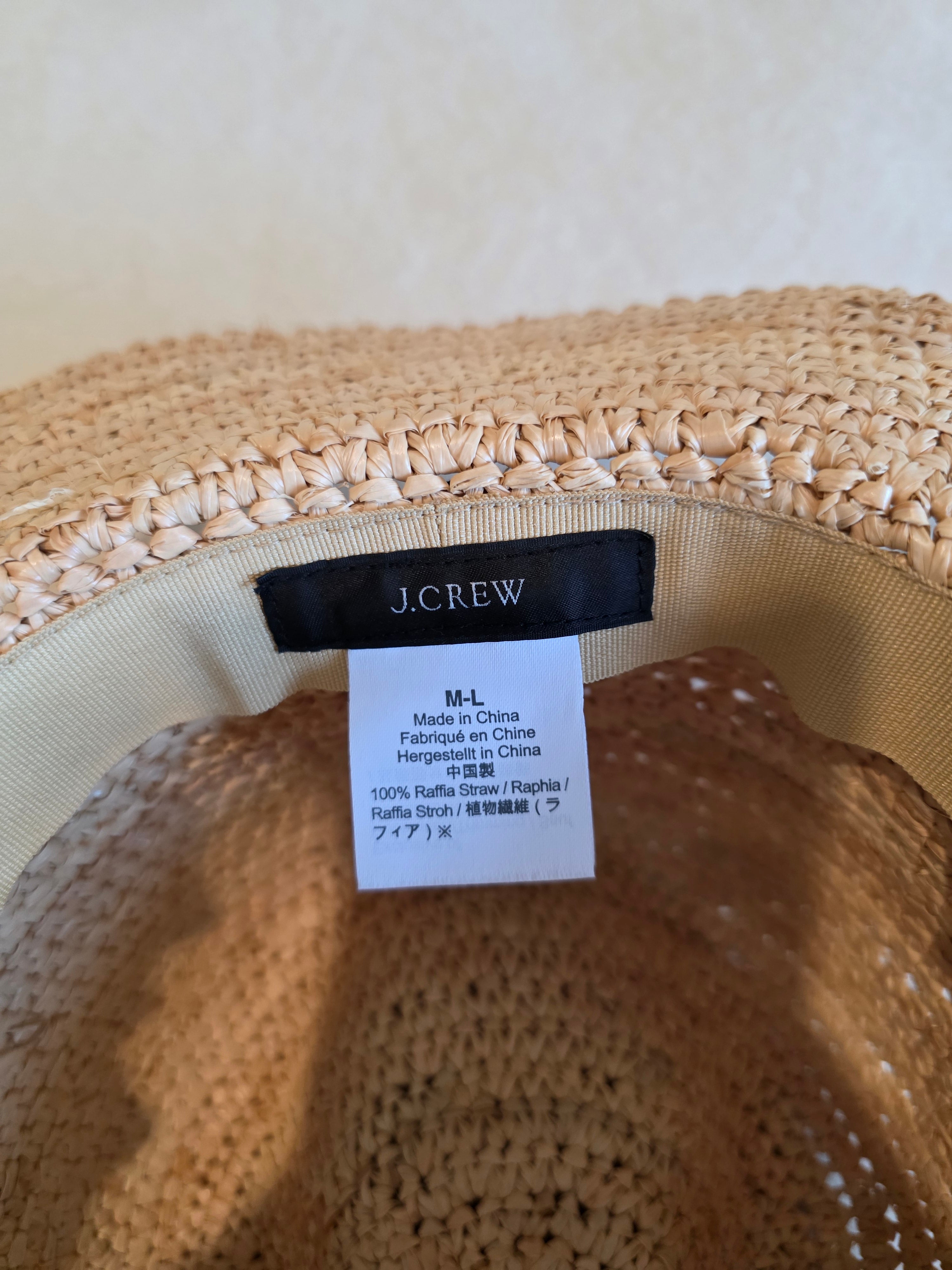 J.Crew Packable Straw Hat (M/L)