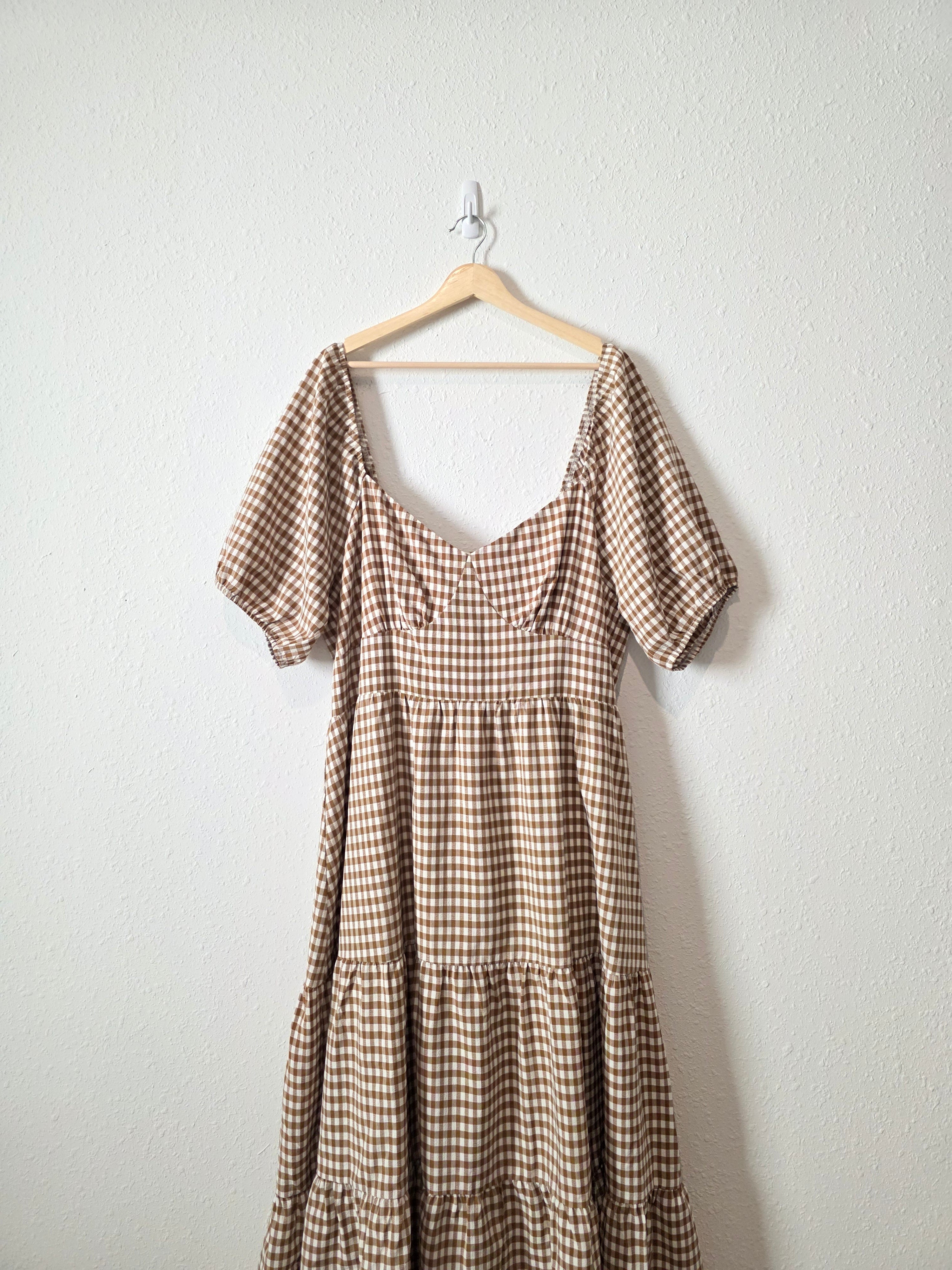 Arula Gingham Midi Dress (3X)