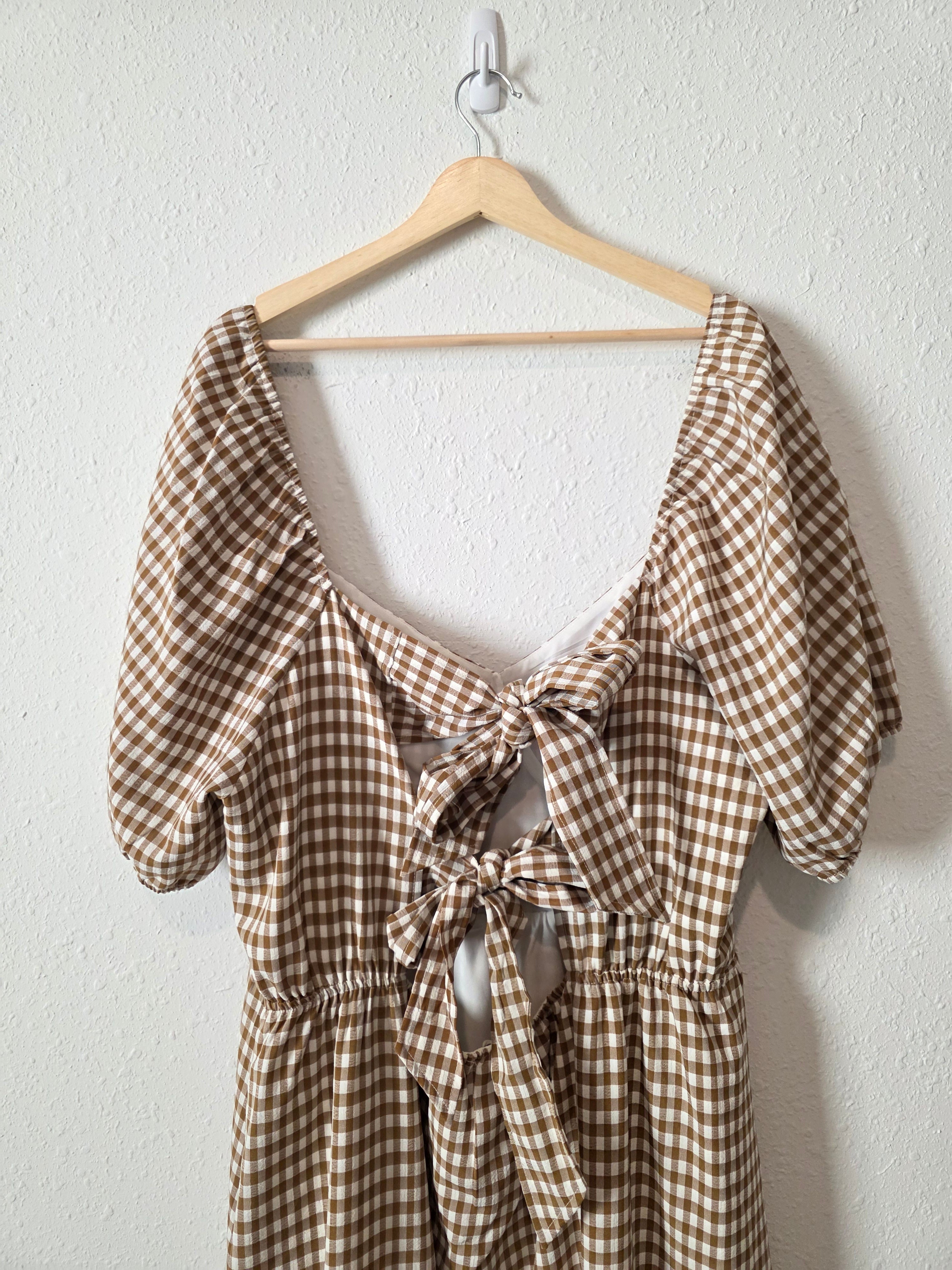 Arula Gingham Midi Dress (3X)