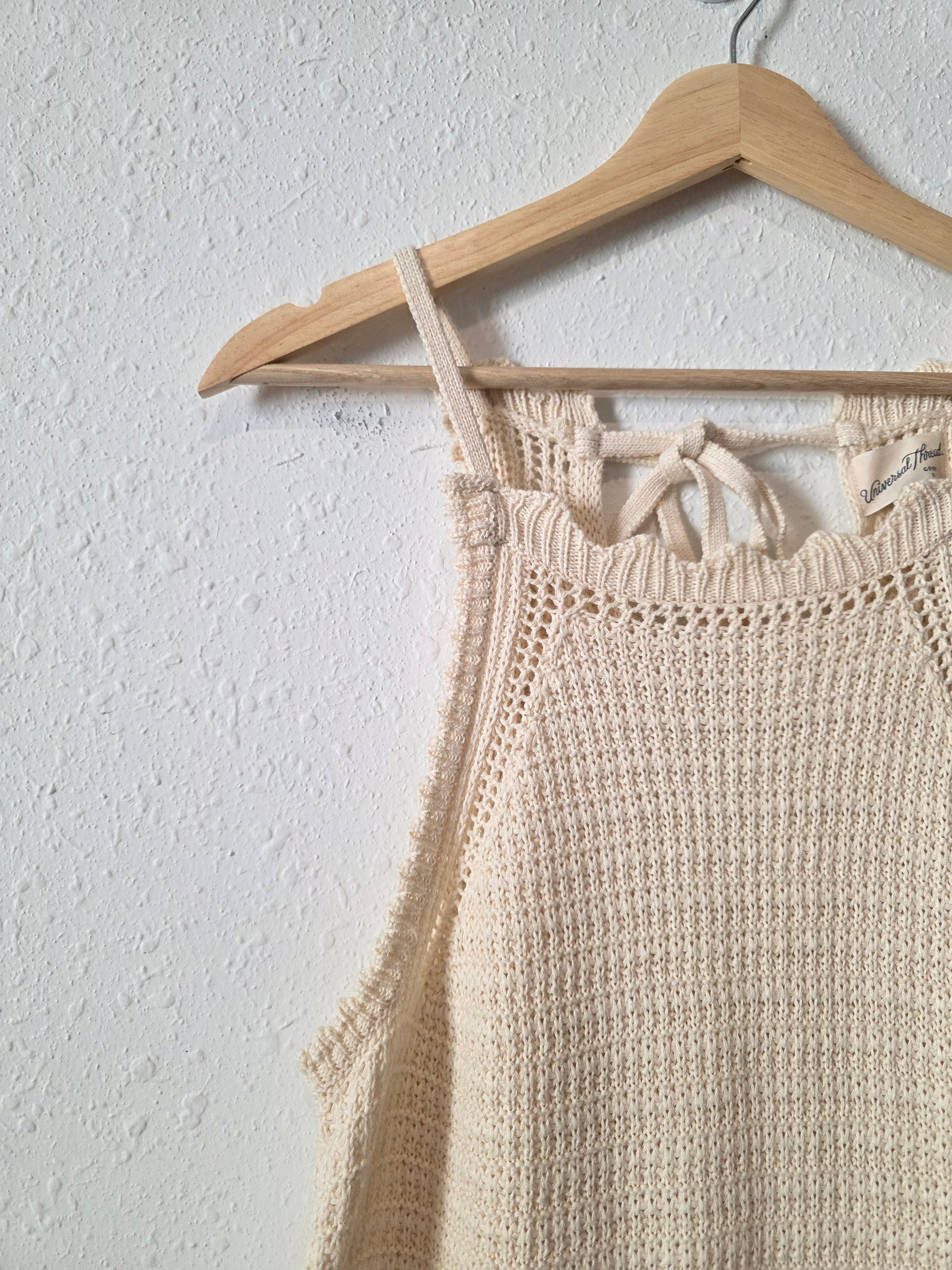 Crochet Knit Cotton Romper (M)