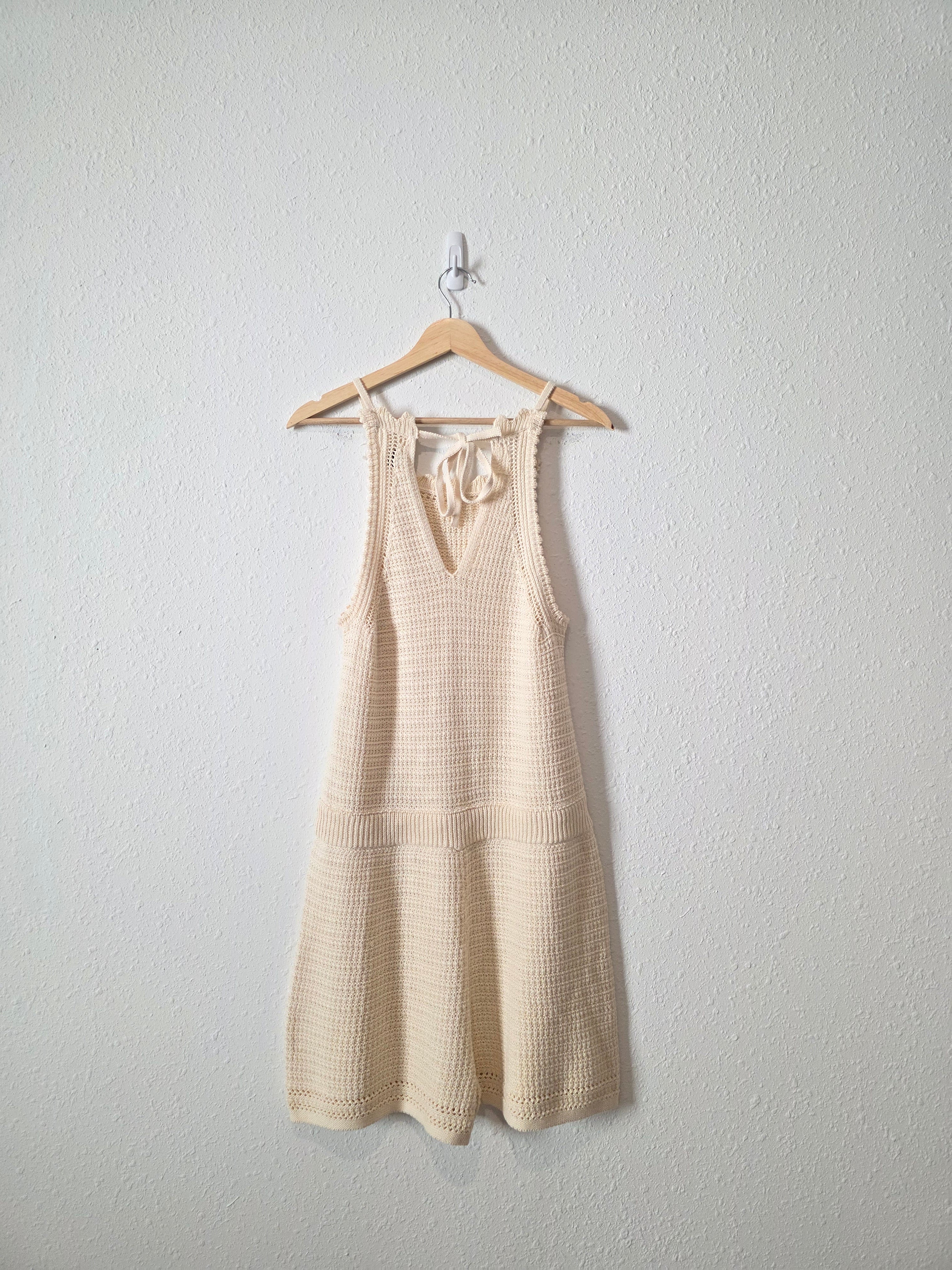 Crochet Knit Cotton Romper (M)