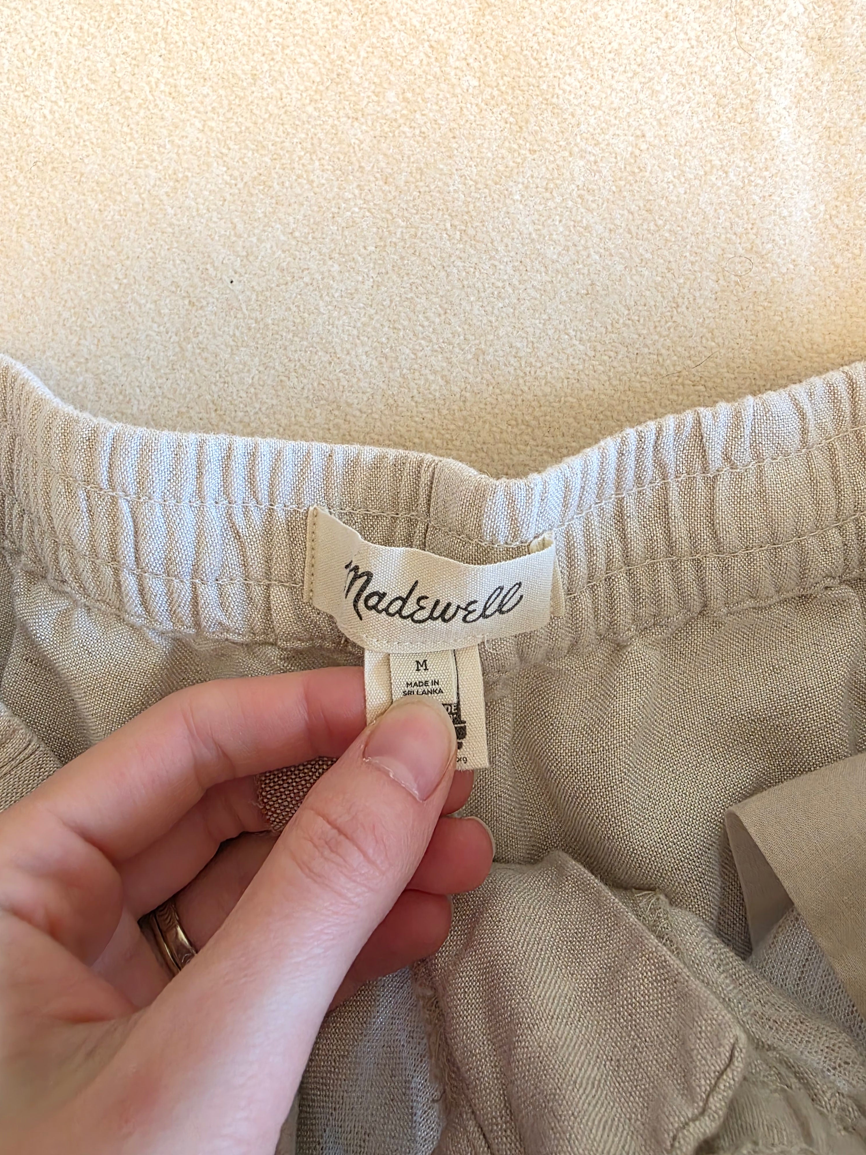 Madewell Linen Blend Straight Pants (M)