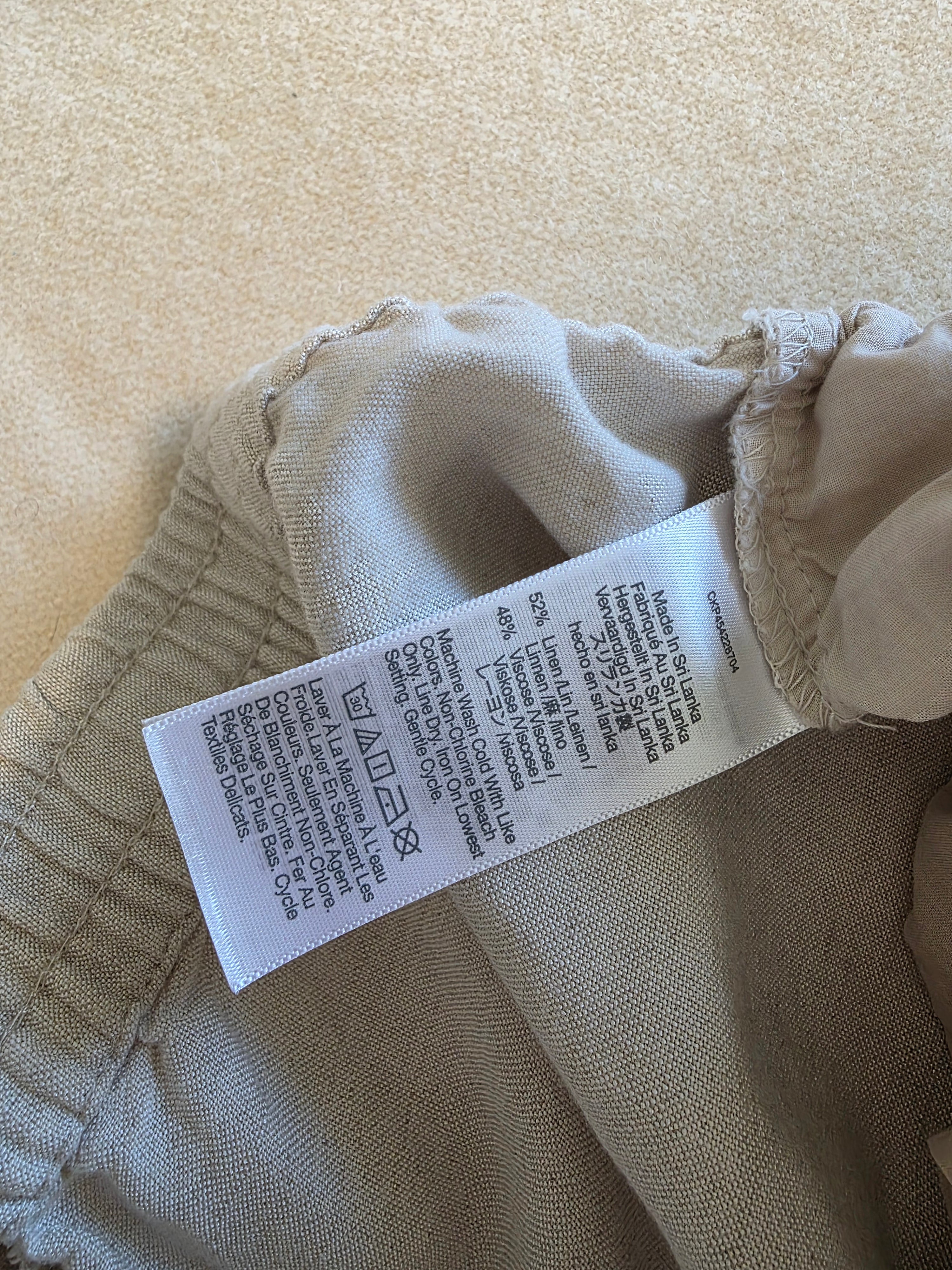 Madewell Linen Blend Straight Pants (M)