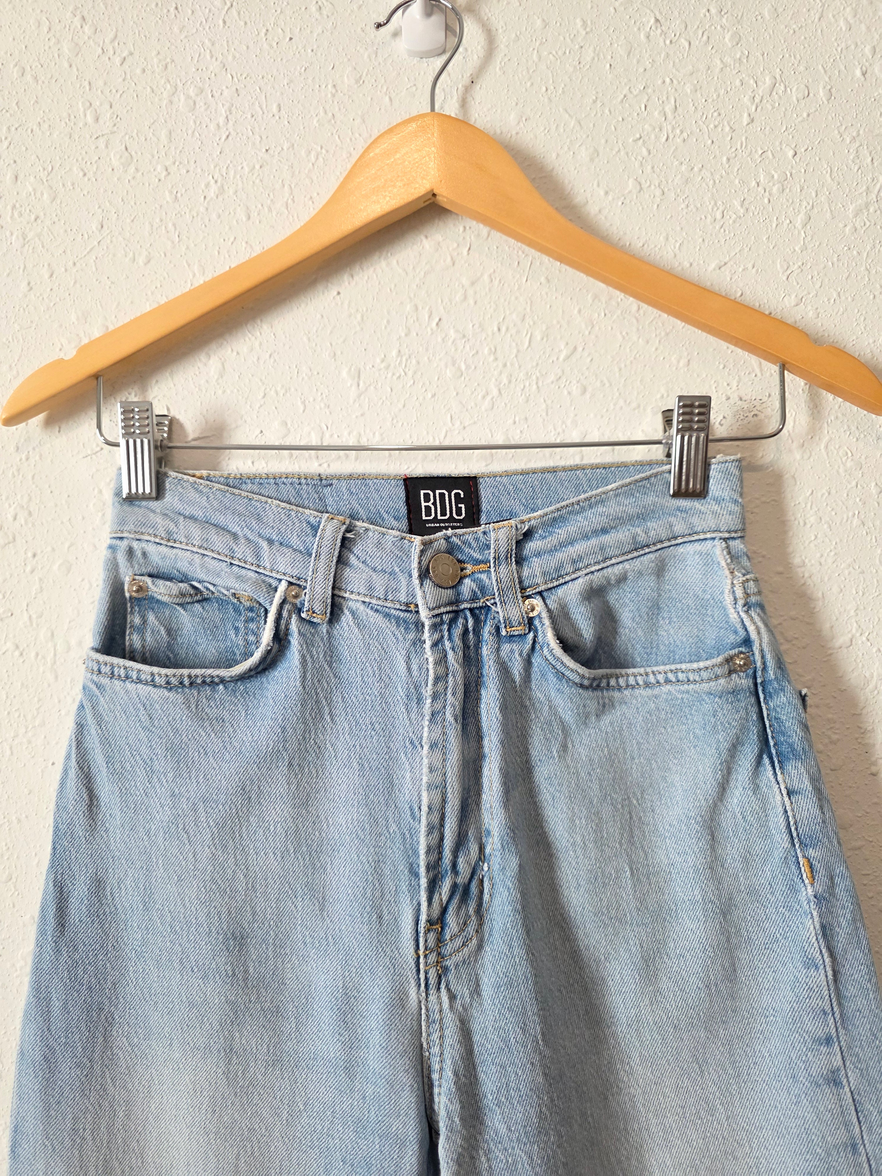 Light Wash Wide Leg Jeans (24)