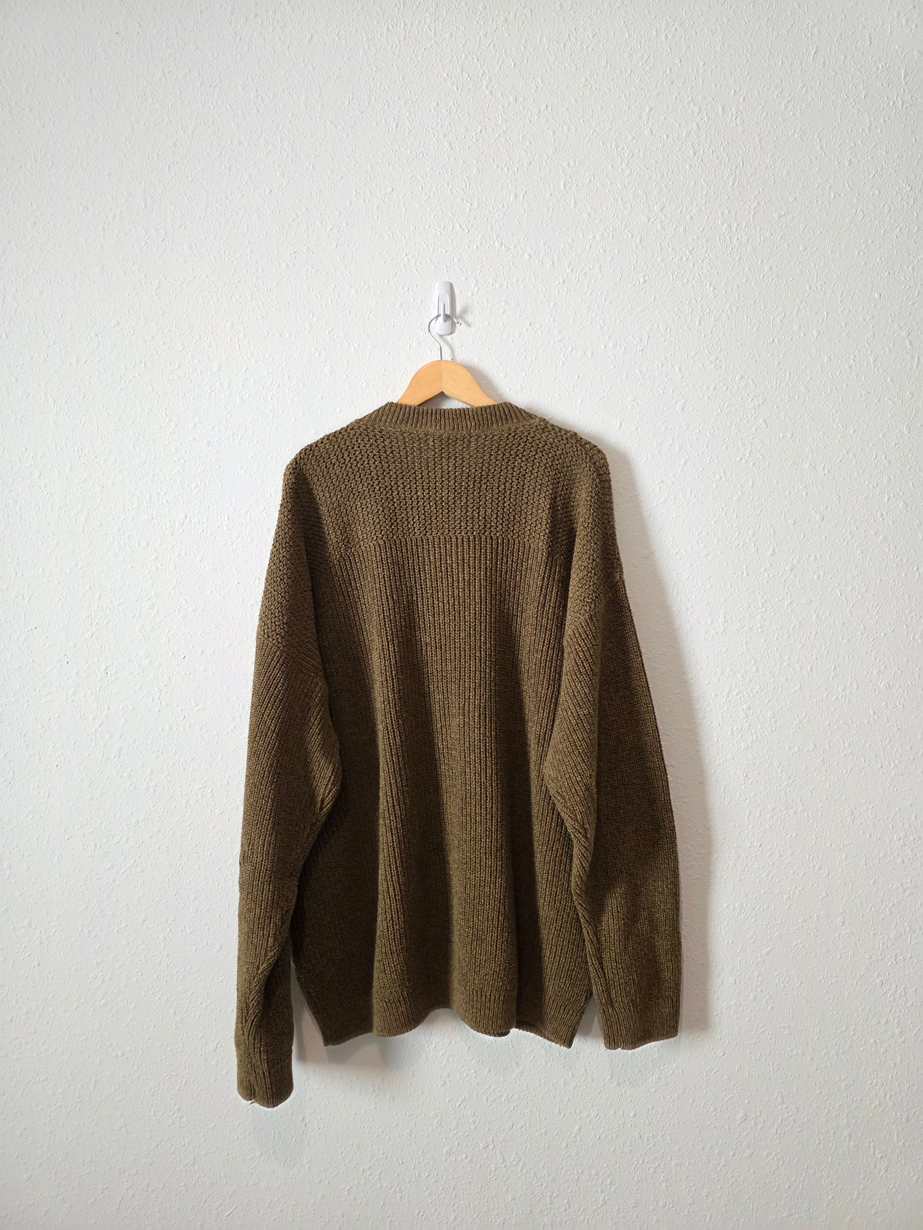 Vintage Eddie Bauer Olive Henley (XL)