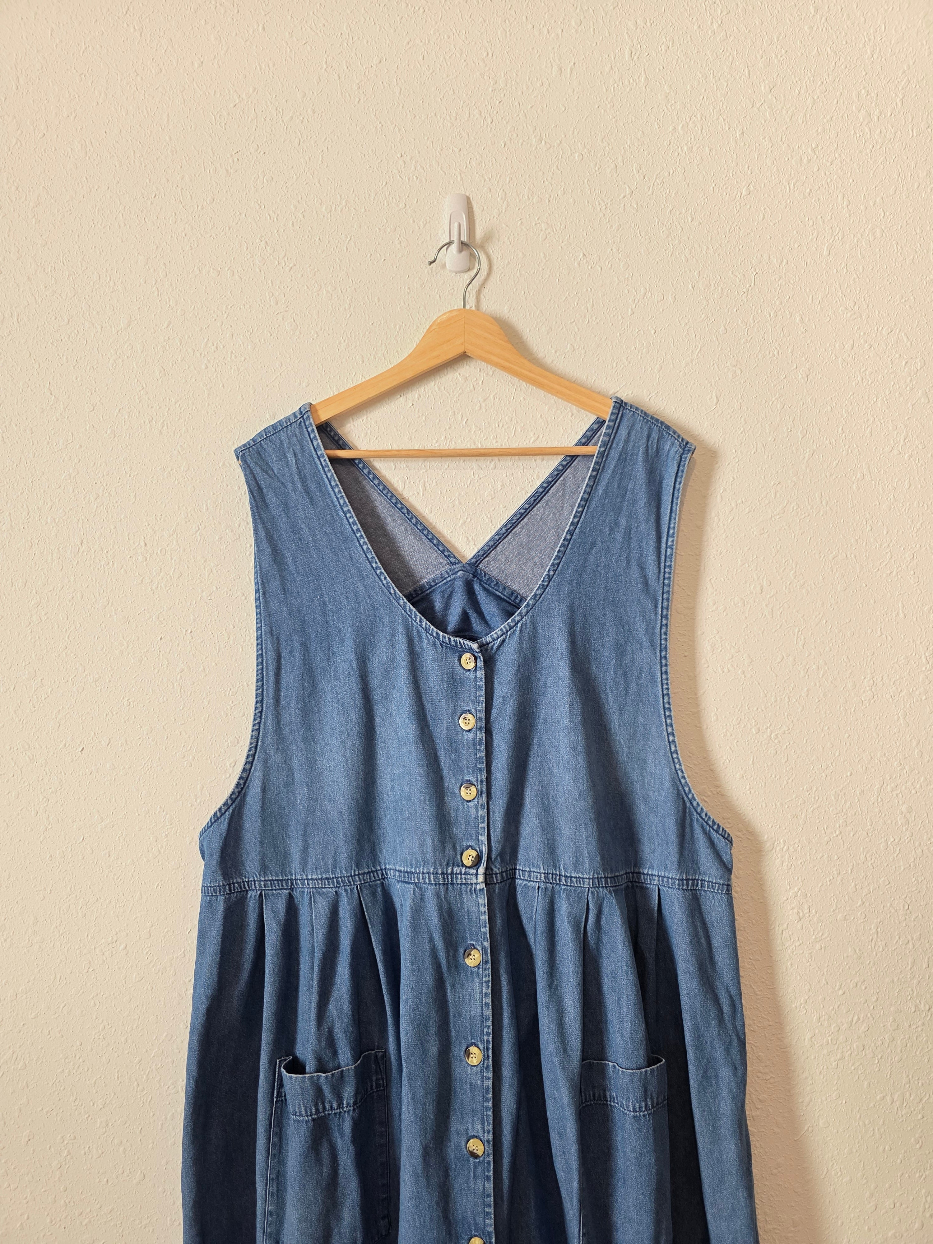 Vintage Cotton Denim Dress (XL/1X)