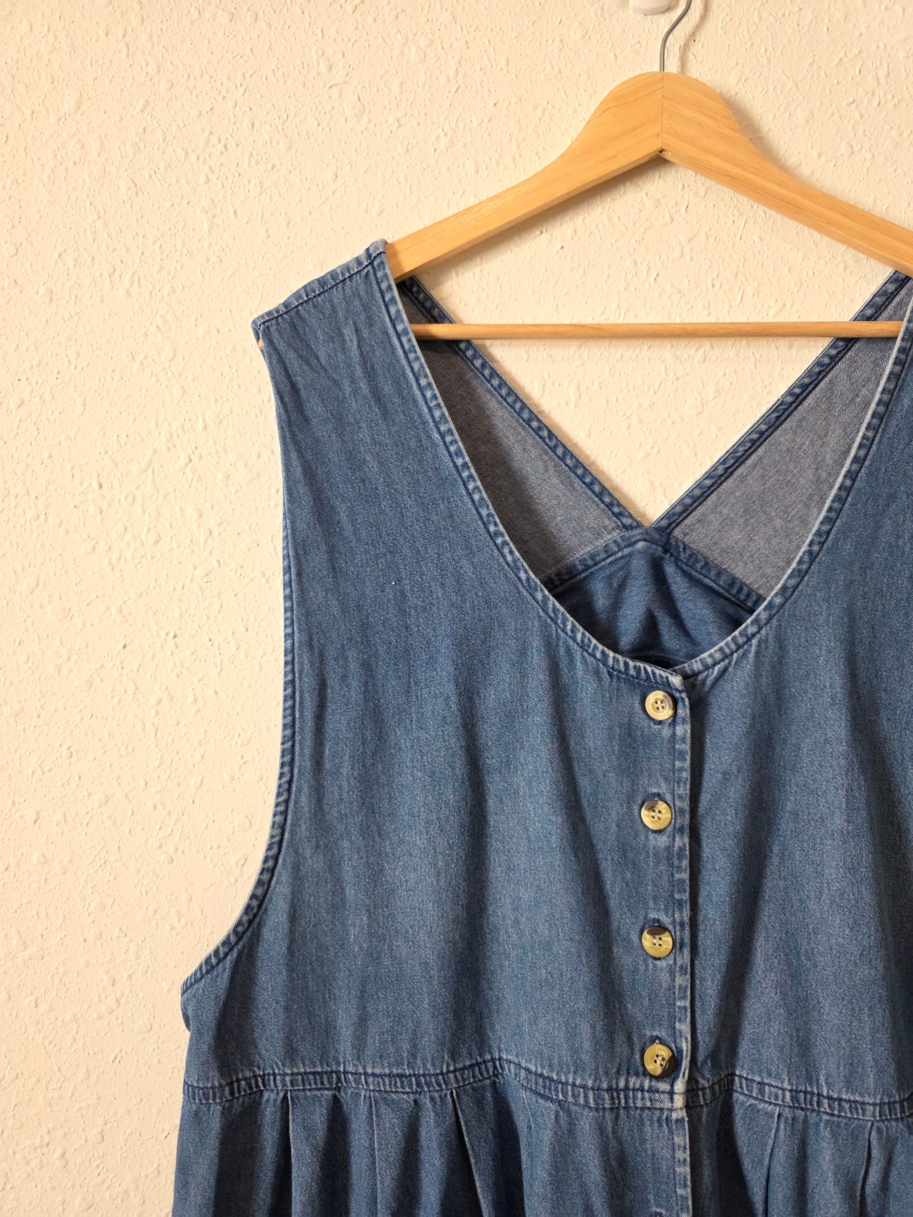 Vintage Cotton Denim Dress (XL/1X)