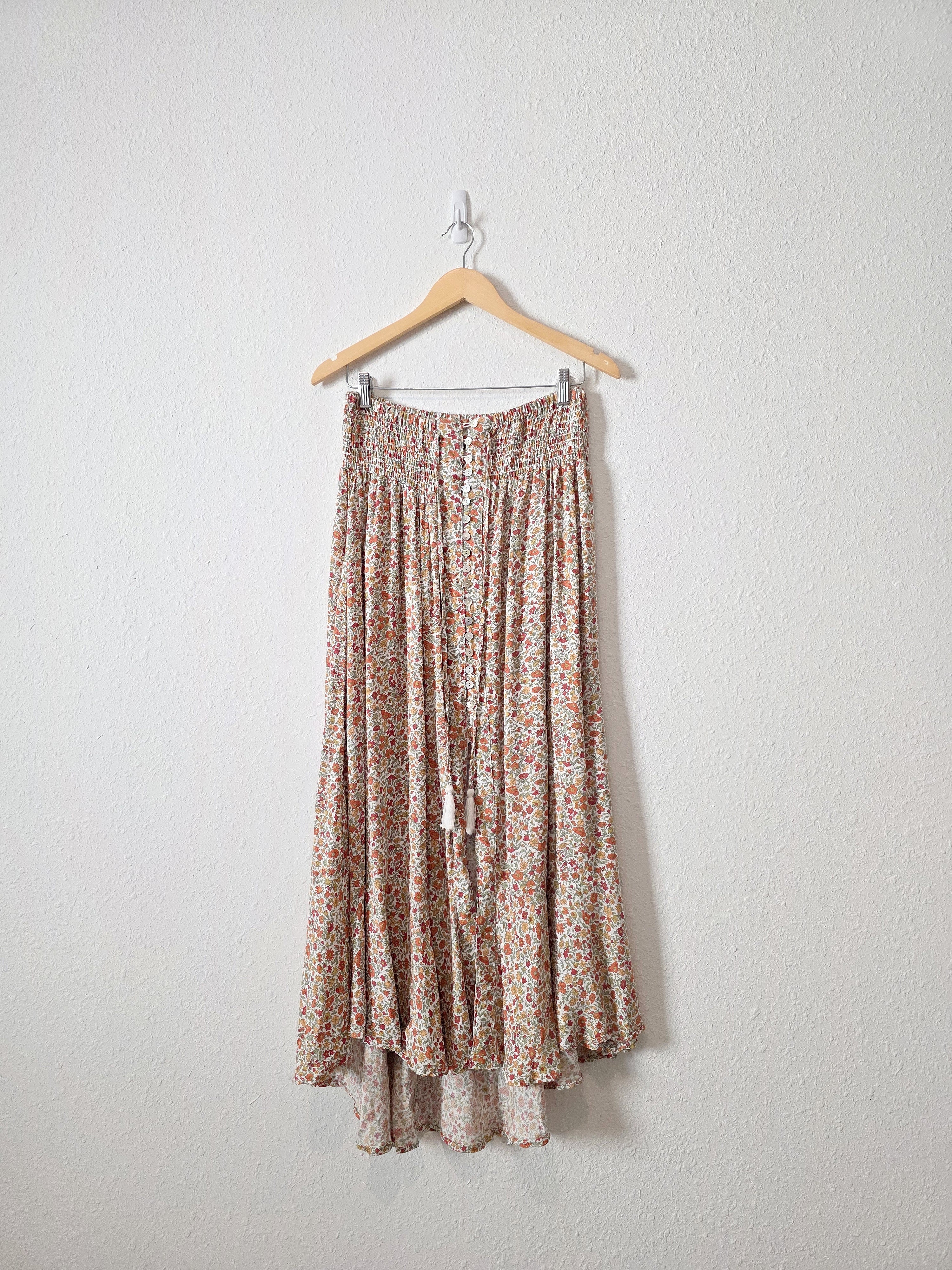Colorful Floral Maxi Skirt (L)