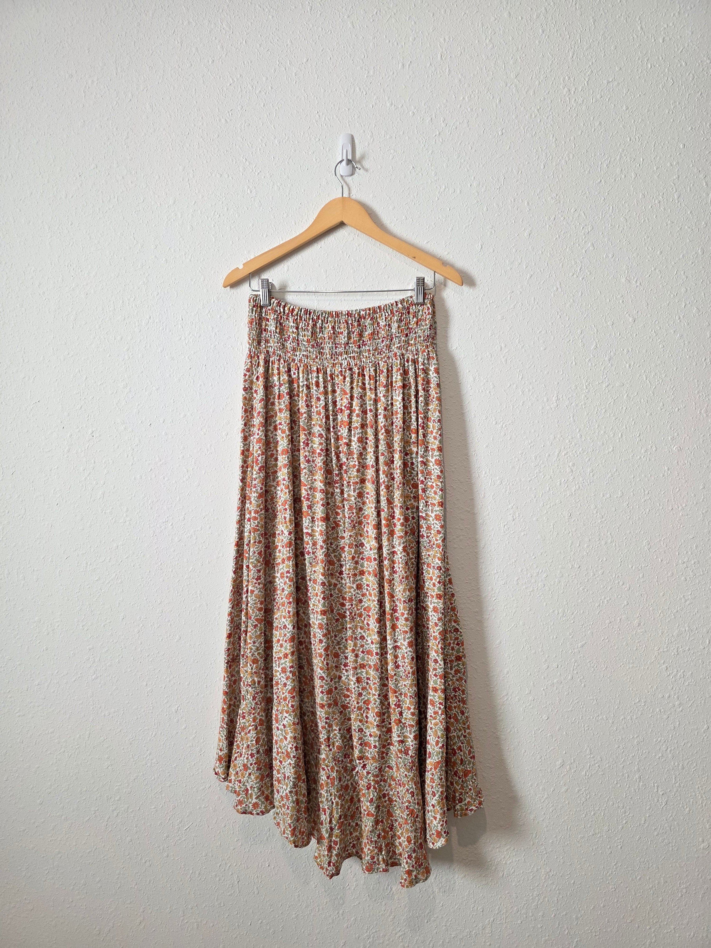 Colorful Floral Maxi Skirt (L)