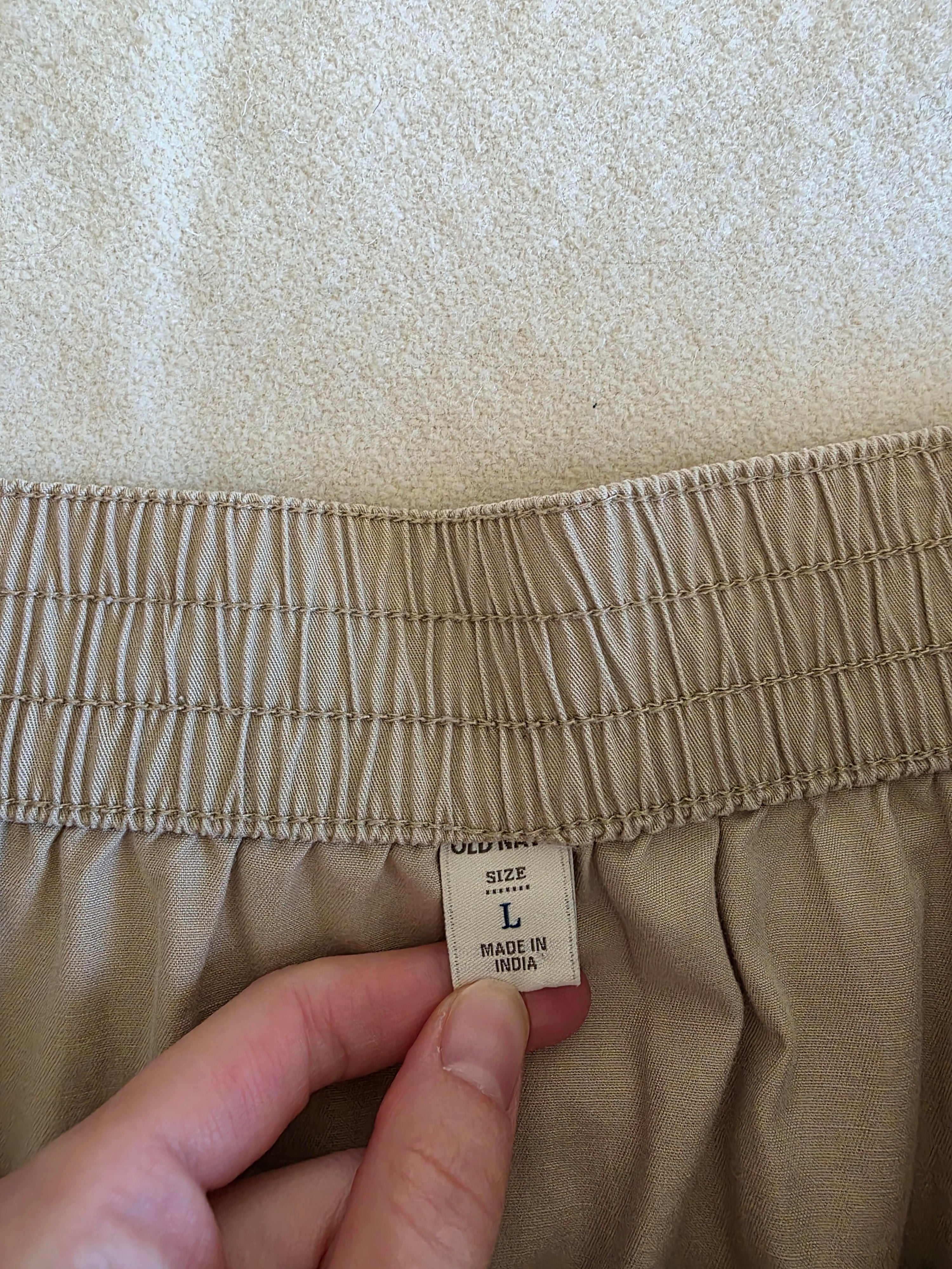Cotton Tiered Maxi Skirt (L)