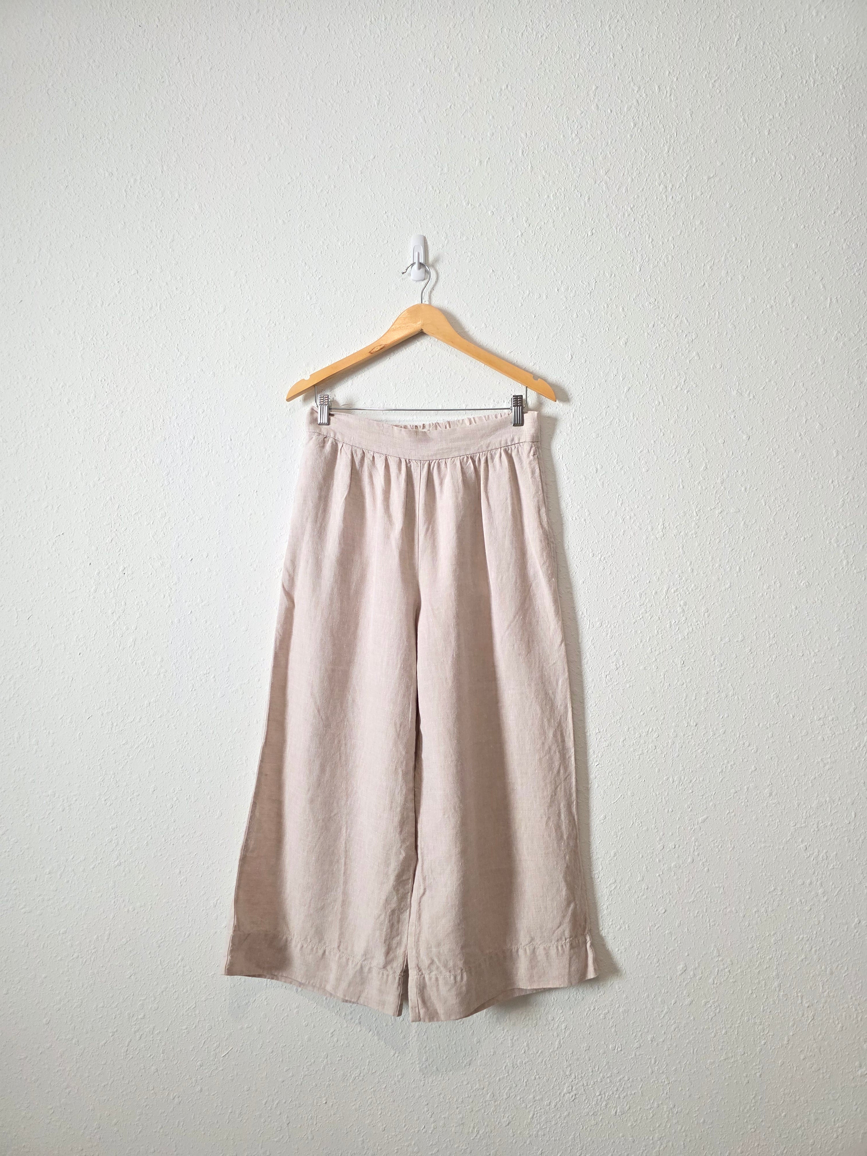 Lou & Grey Linen Wide Leg Pants (S)