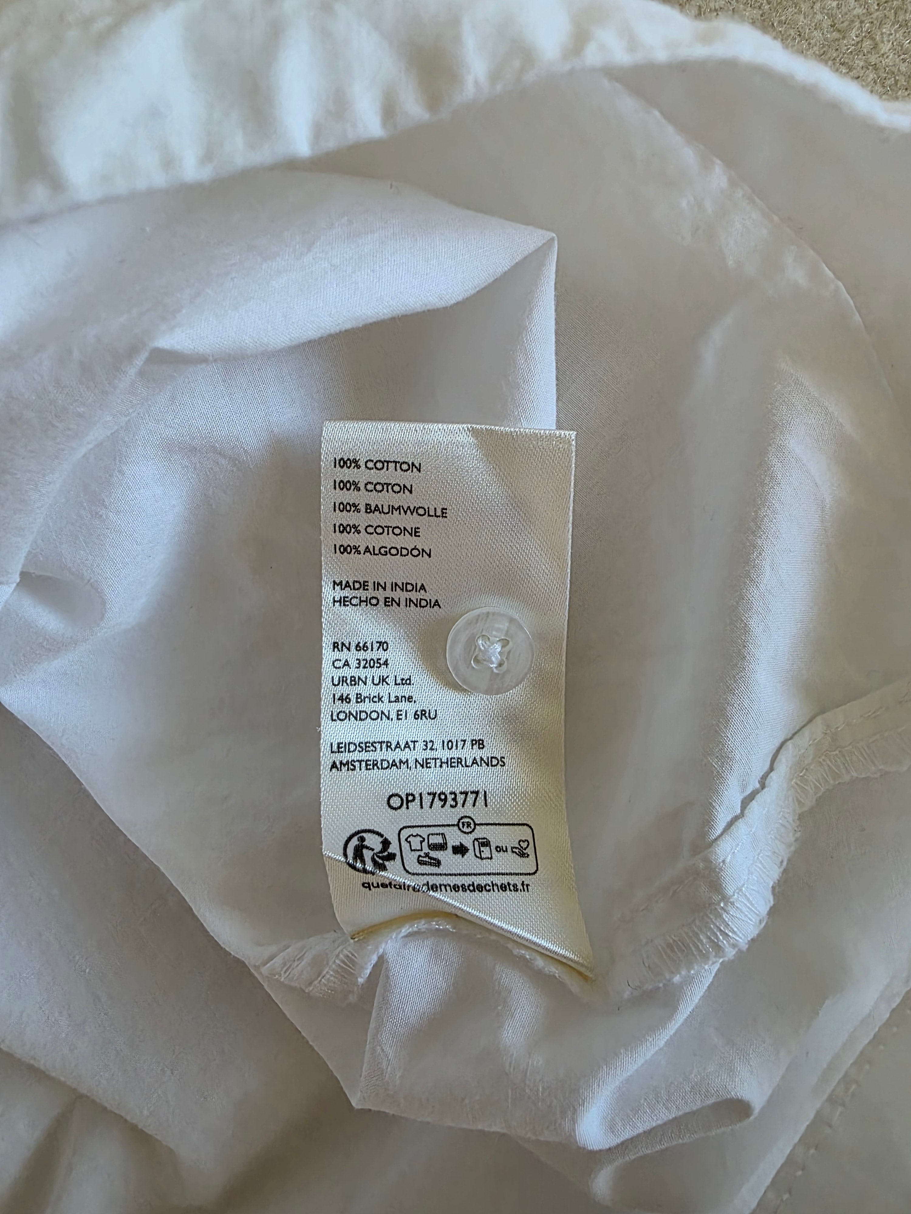Anthropologie White Button Up Tank (3X)