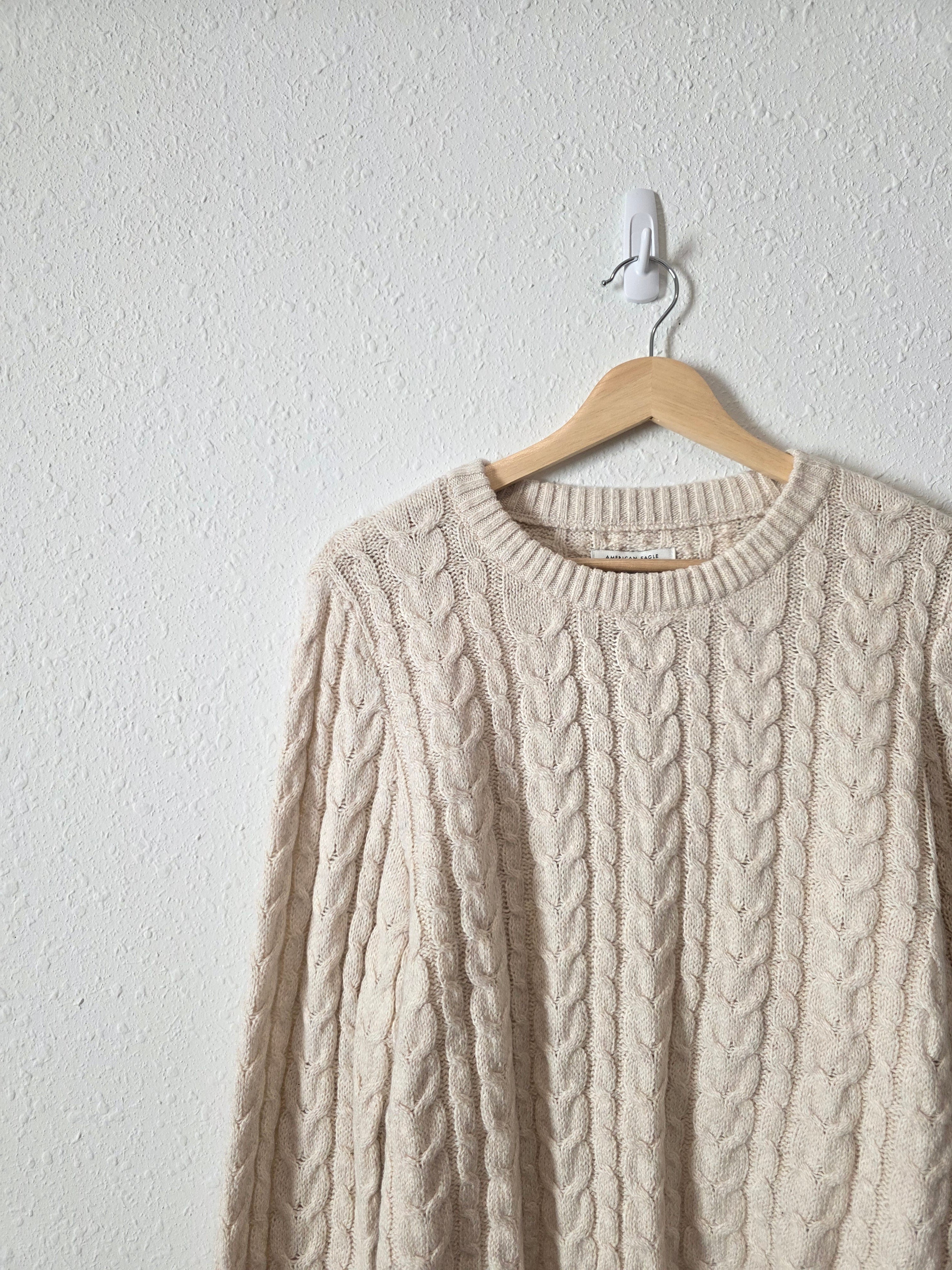 NEW Cable Knit Crewneck Sweater (L)