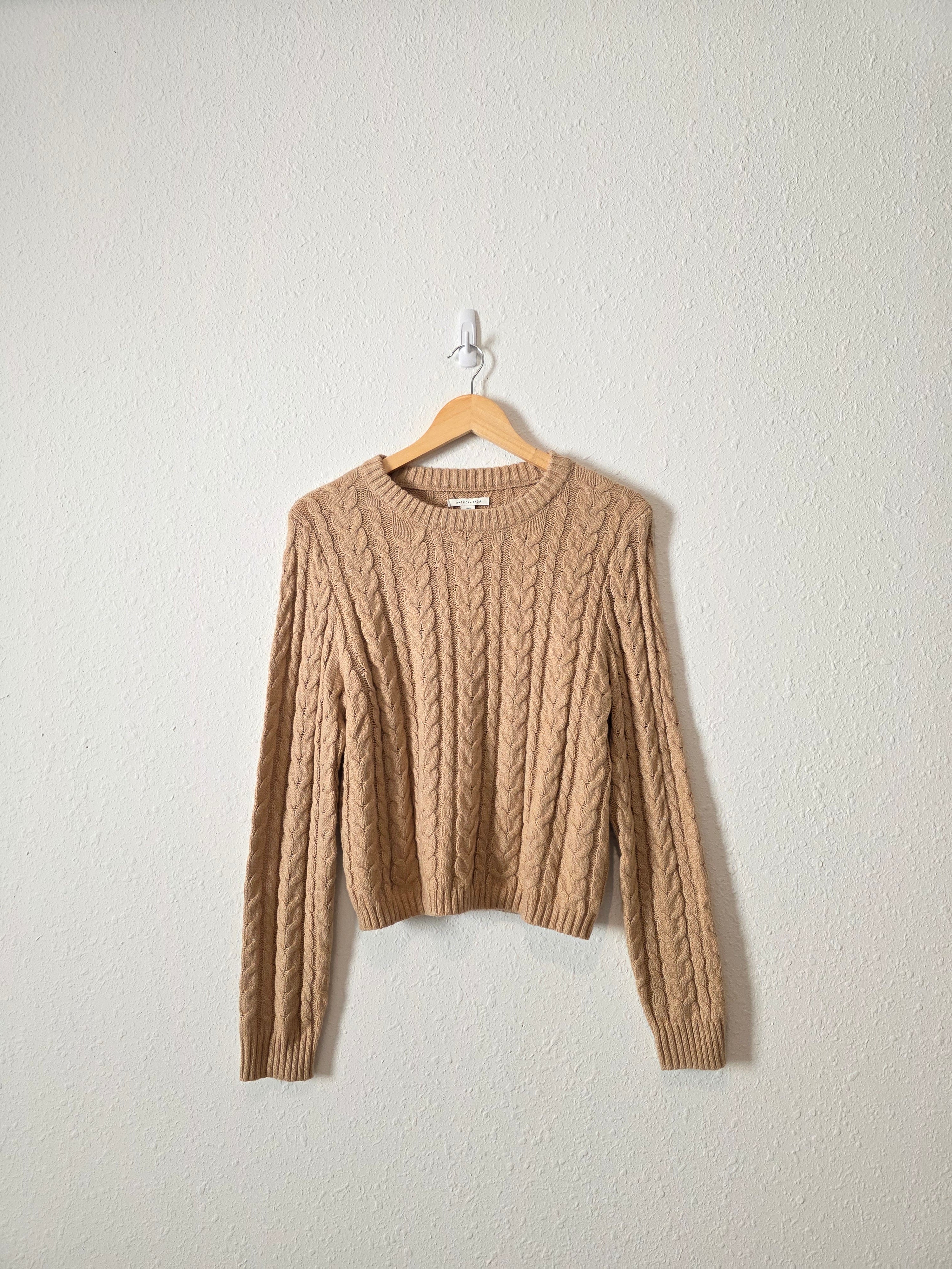 NEW Cable Knit Crewneck Sweater (L)