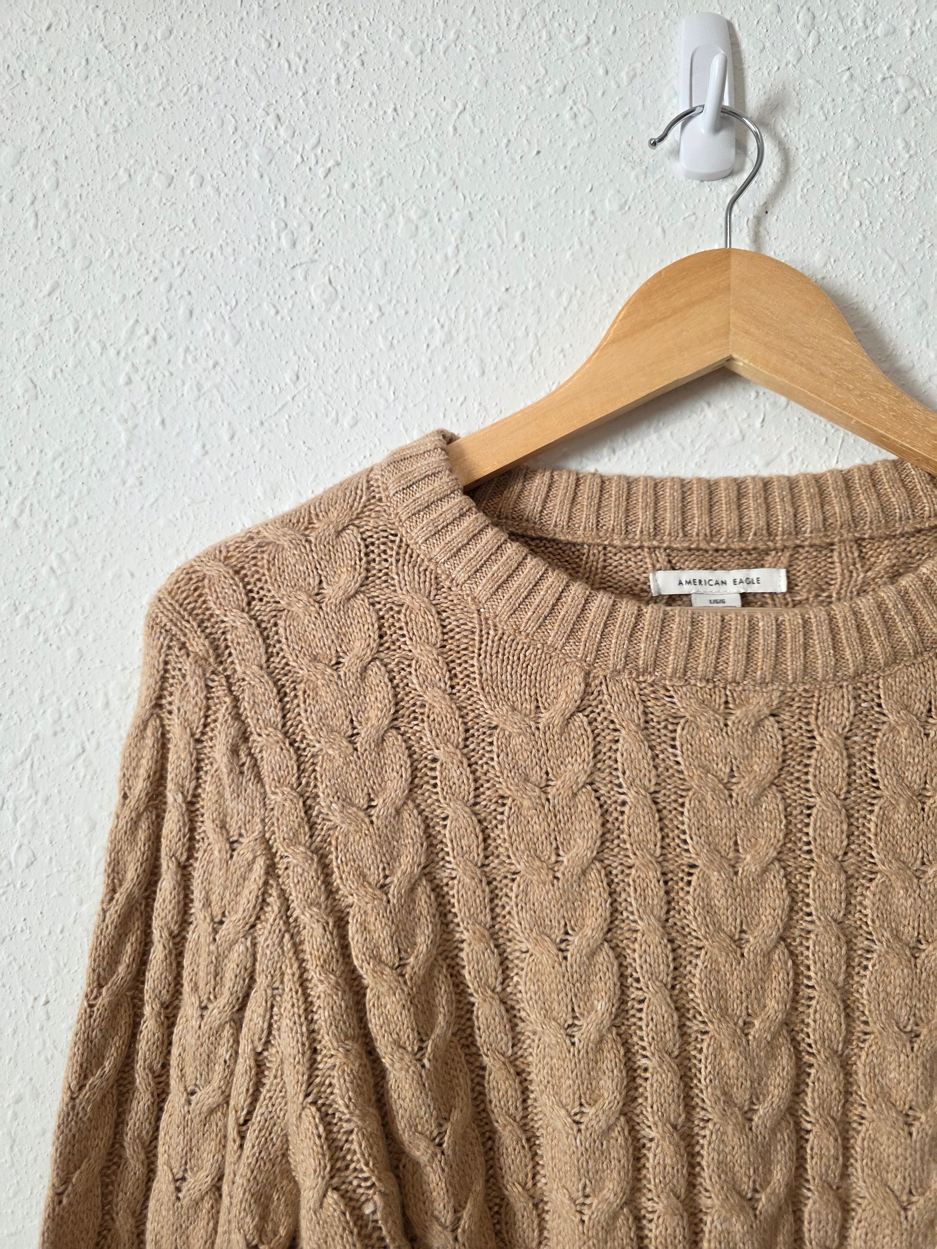 NEW Cable Knit Crewneck Sweater (L)