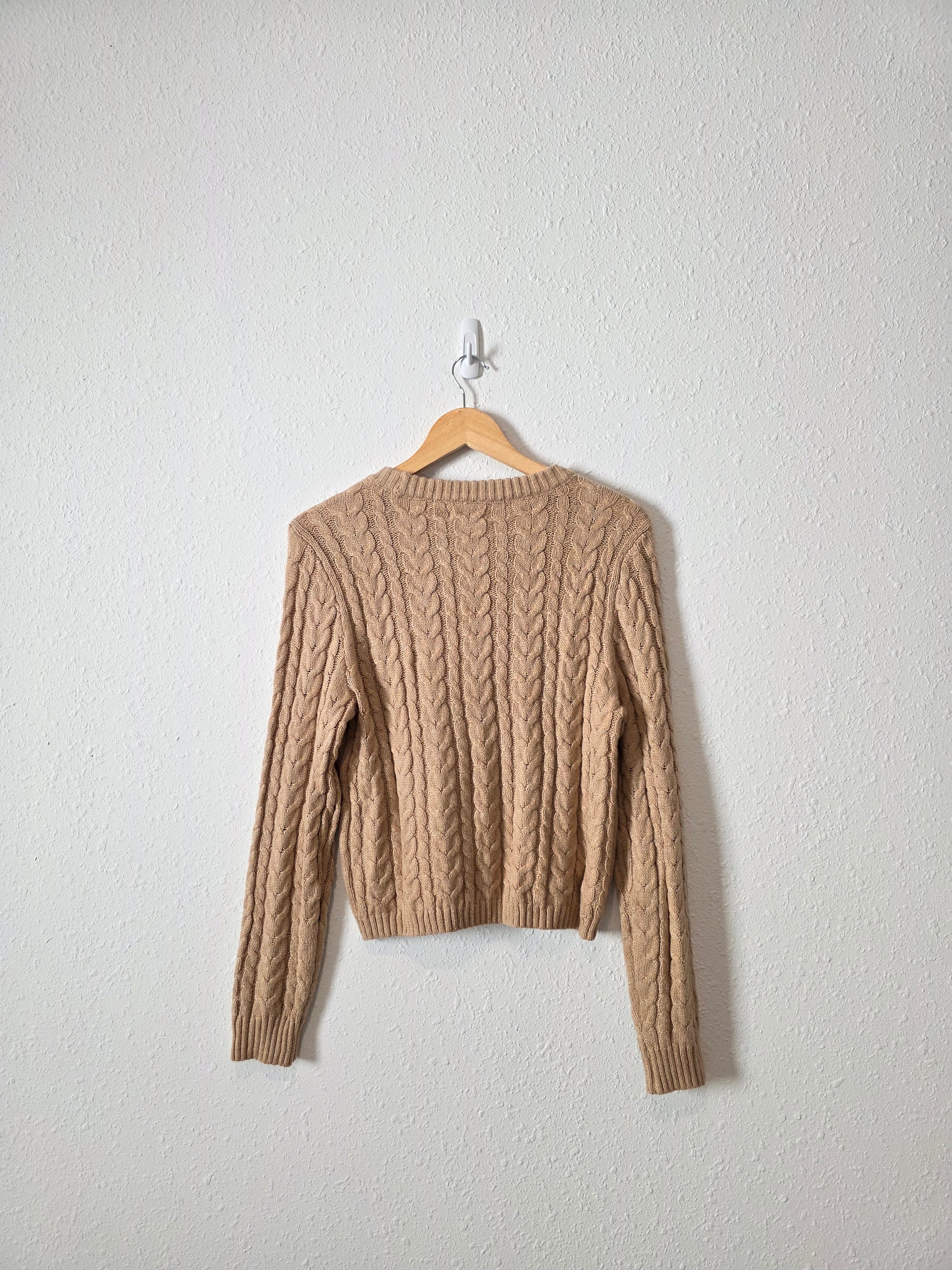 NEW Cable Knit Crewneck Sweater (L)