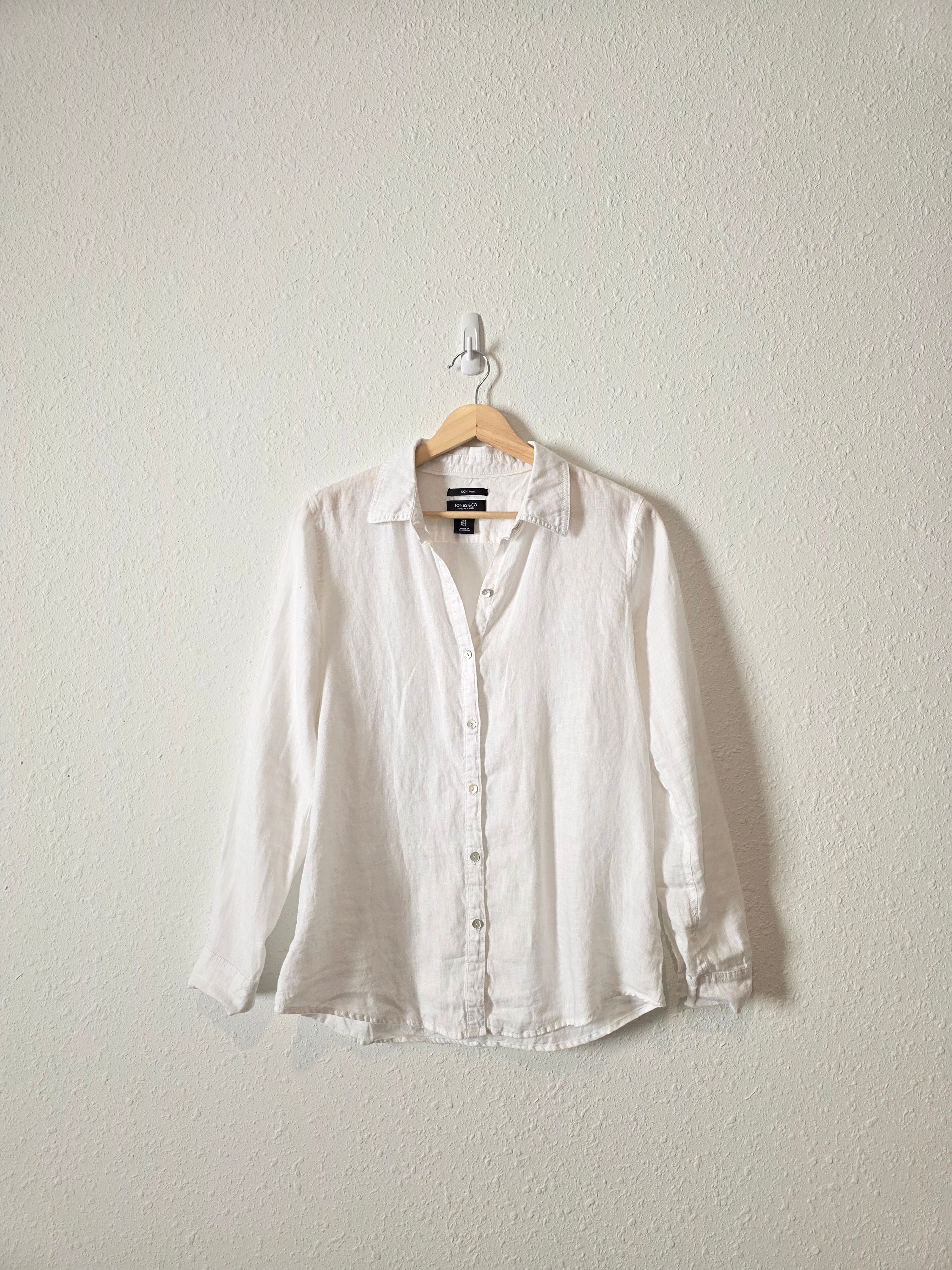 White Linen Button Up (S)