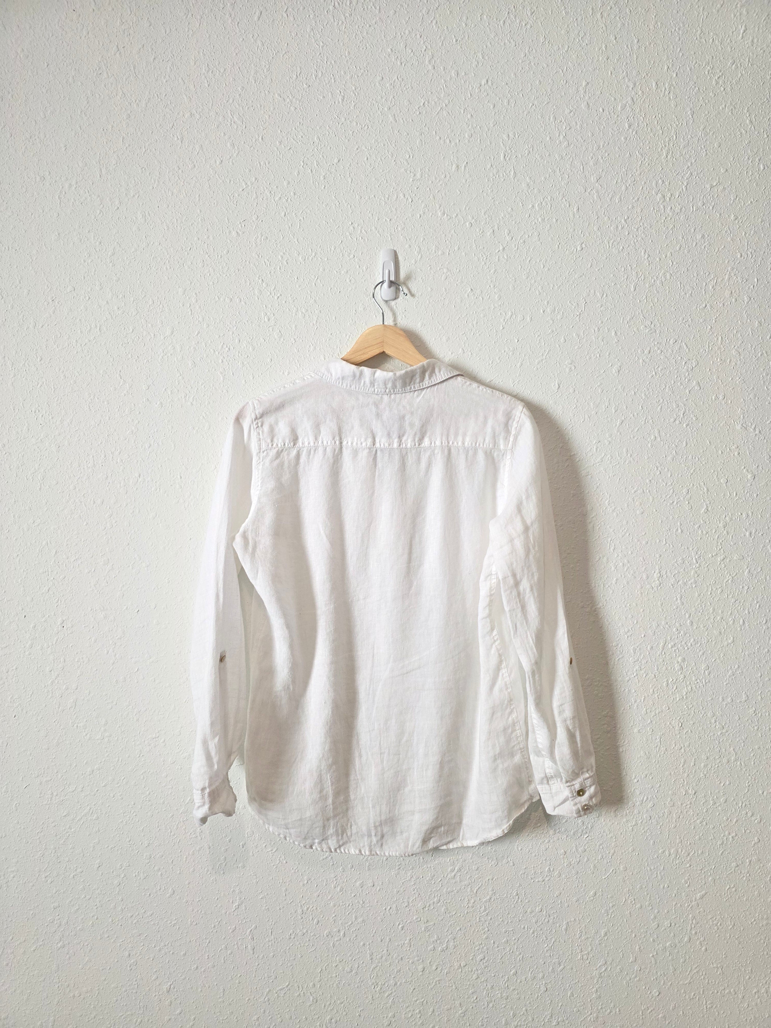 White Linen Button Up (S)