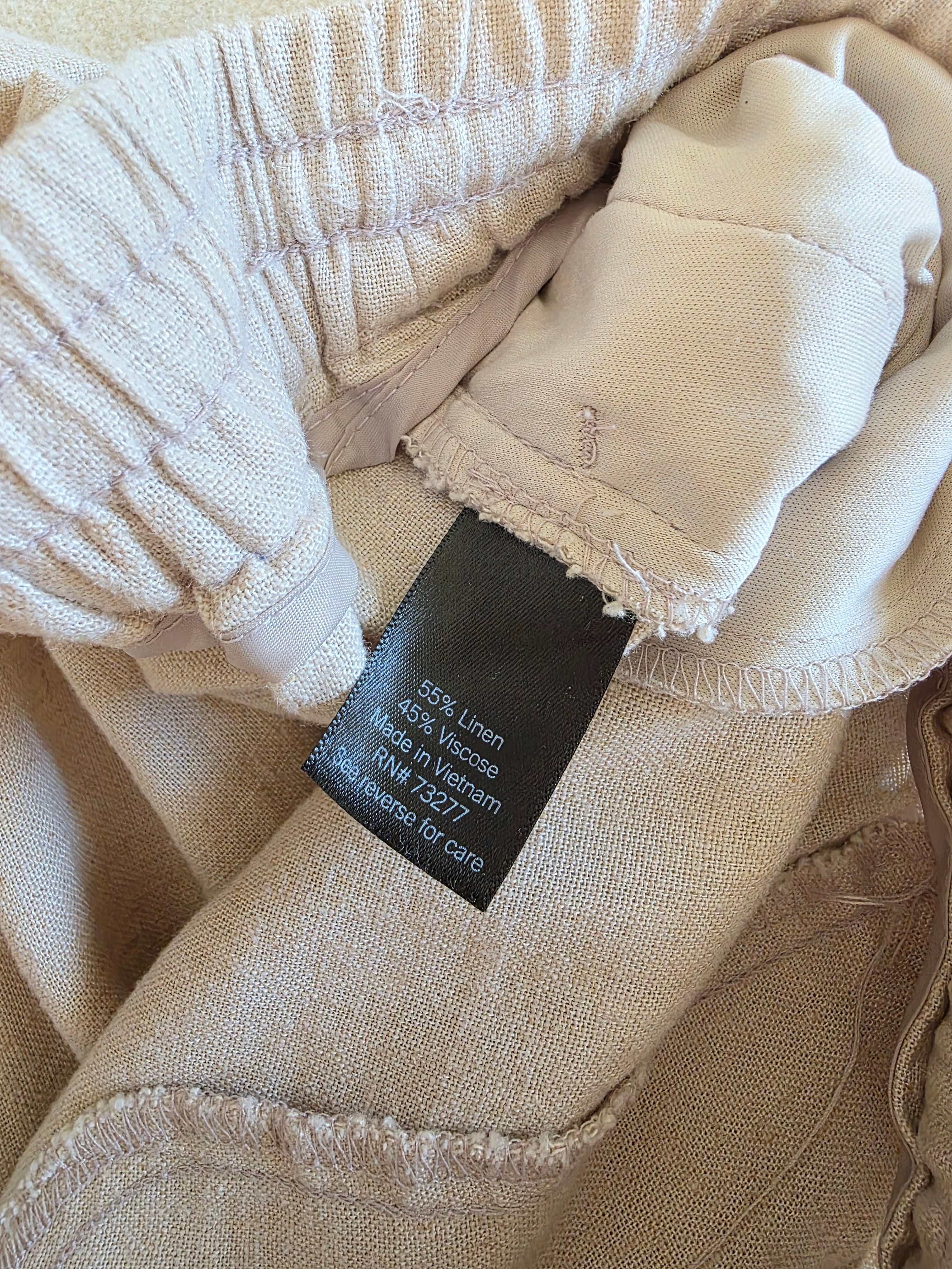 Neutral Flowy Wide Leg Pants (L)