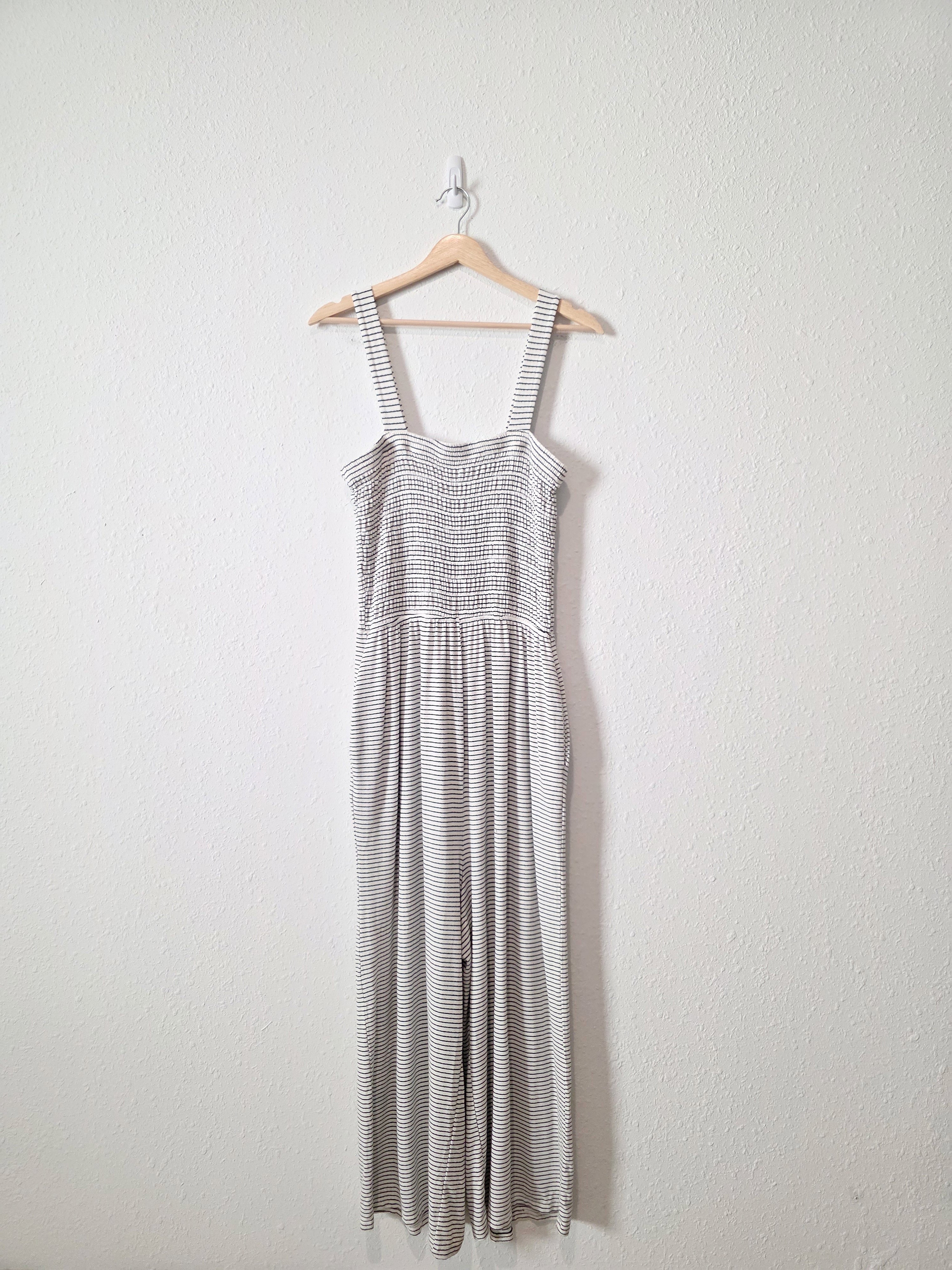 Zenana Striped Wide Leg Jumpsuit (XL)