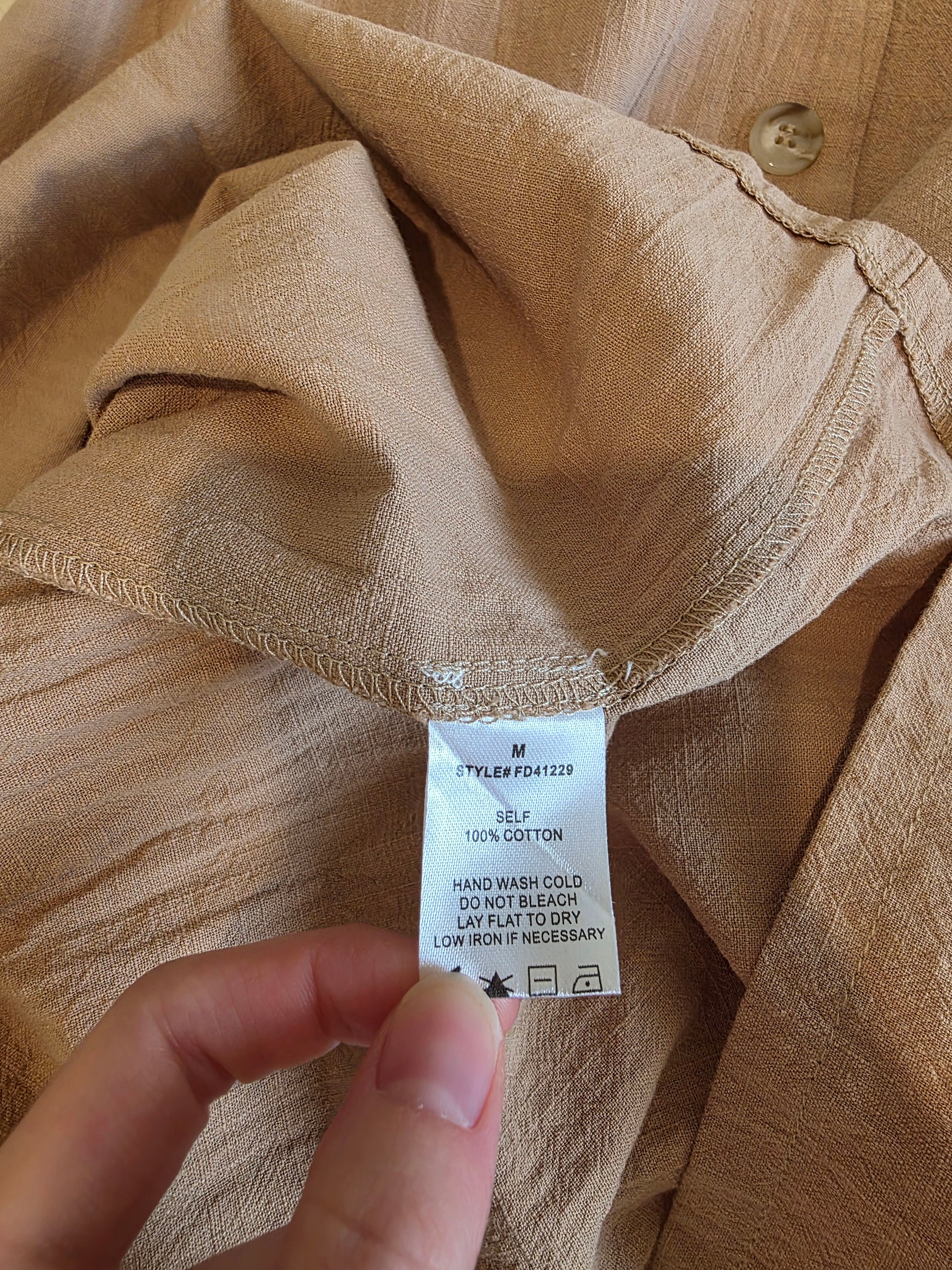 Calista Tan Cotton Midi Dress (M)