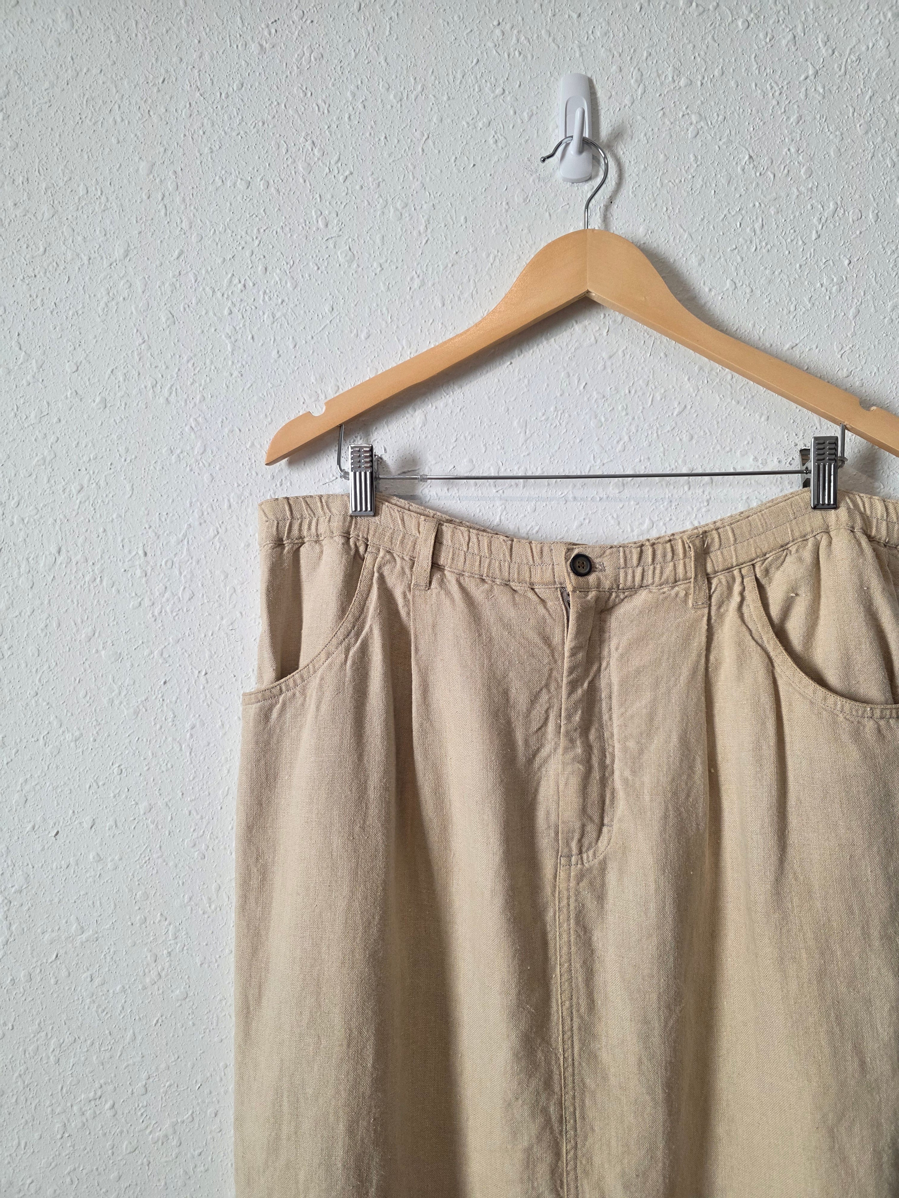 Vintage Eddie Bauer Linen Skirt (L)