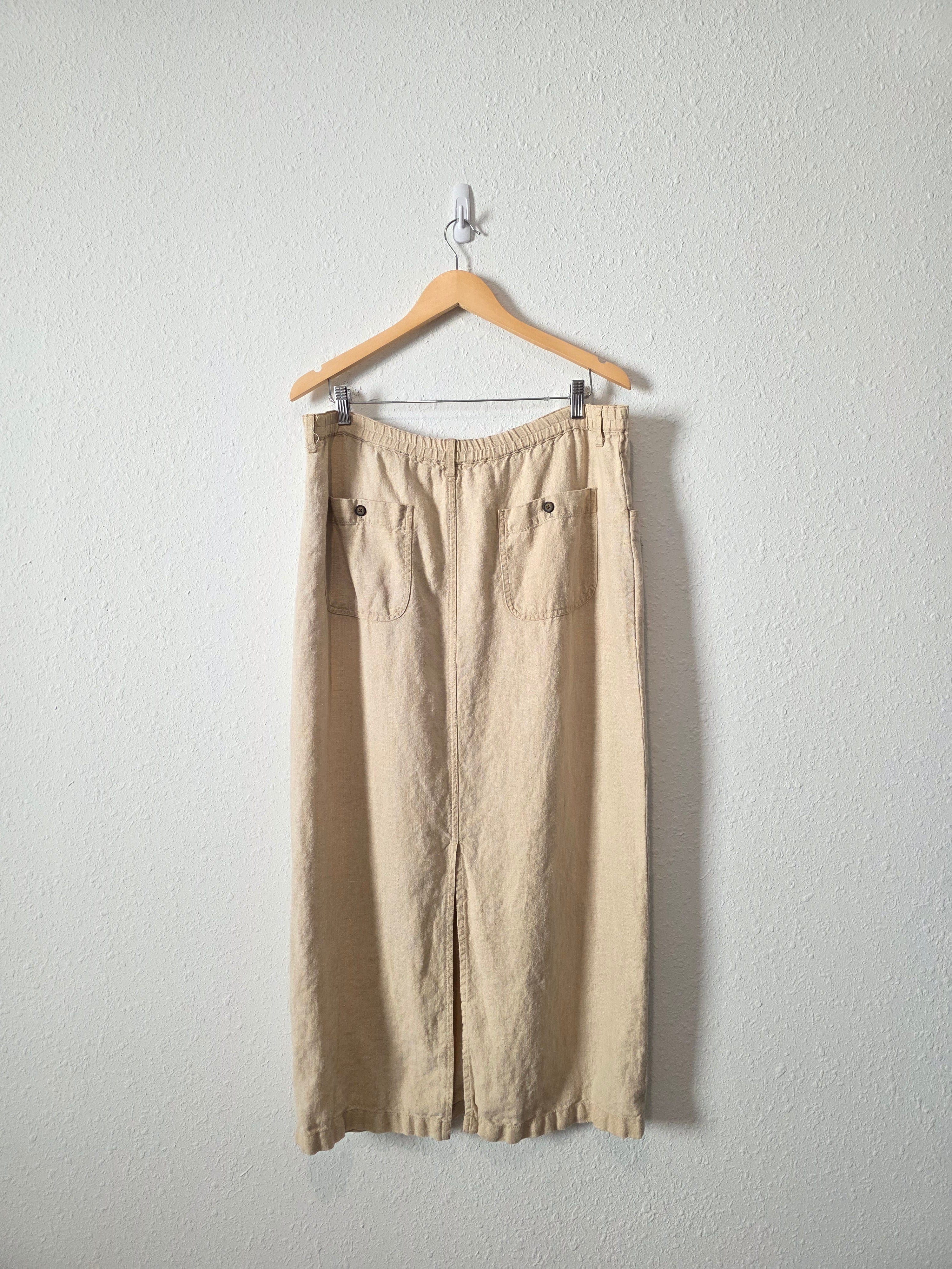 Vintage Eddie Bauer Linen Skirt (L)