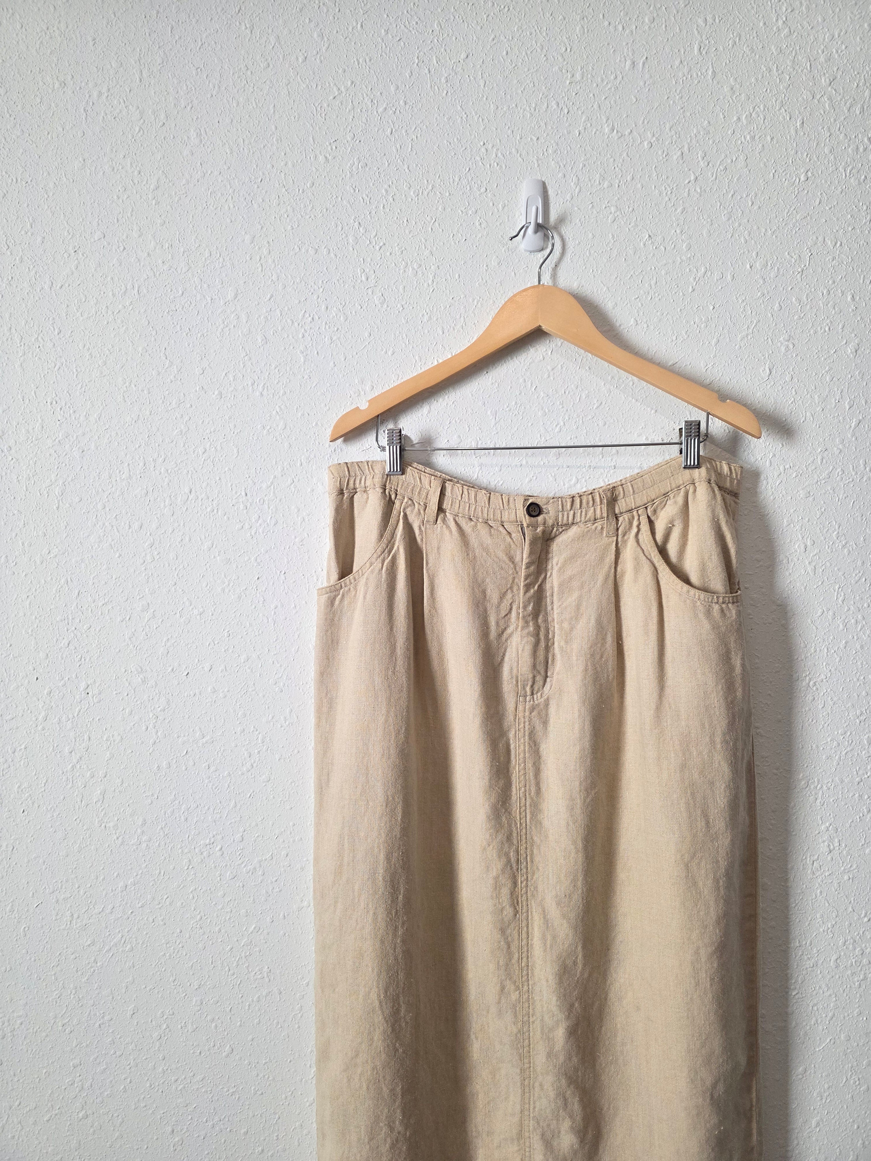 Vintage Eddie Bauer Linen Skirt (L)