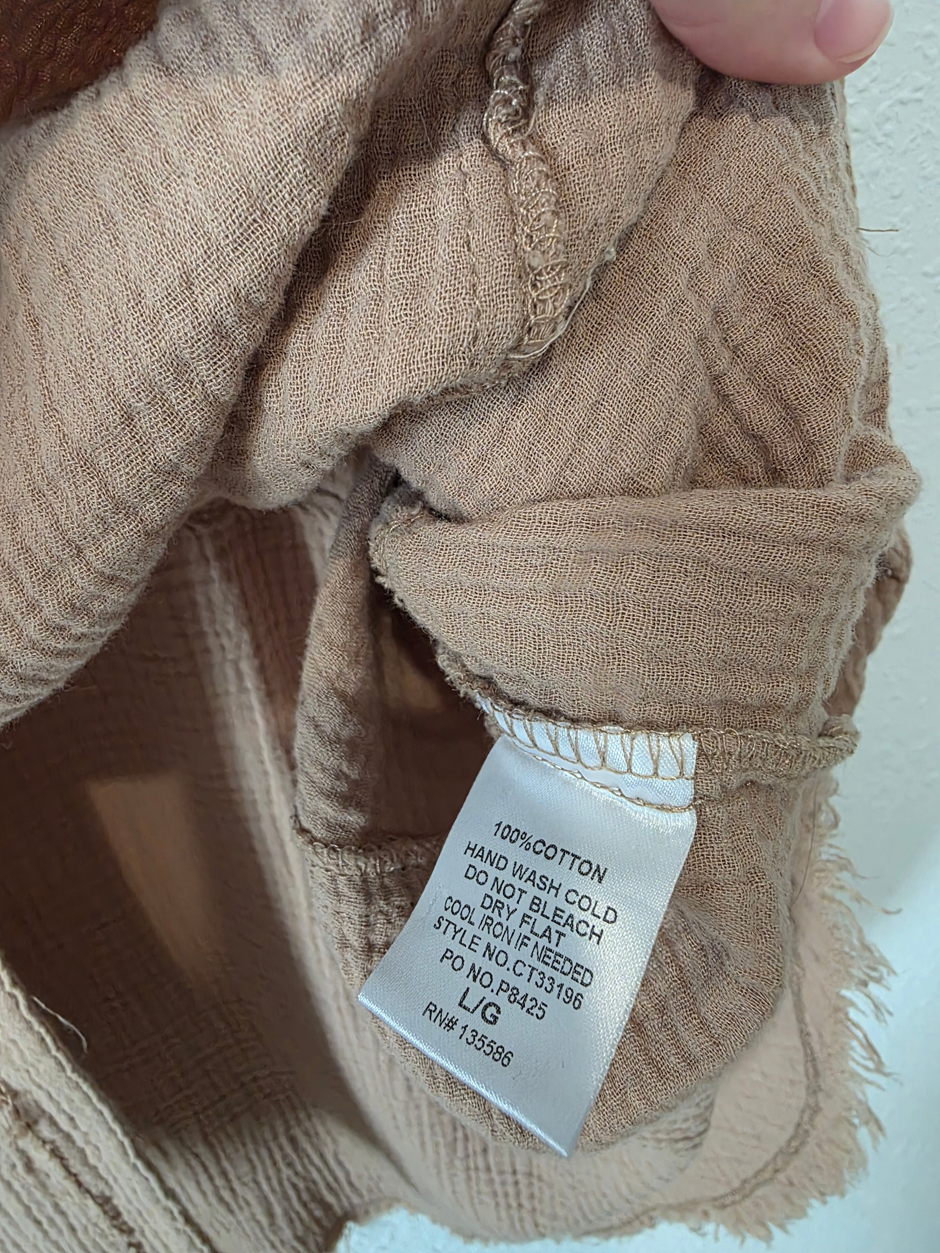 Cotton Gauze Oversized Top (L)