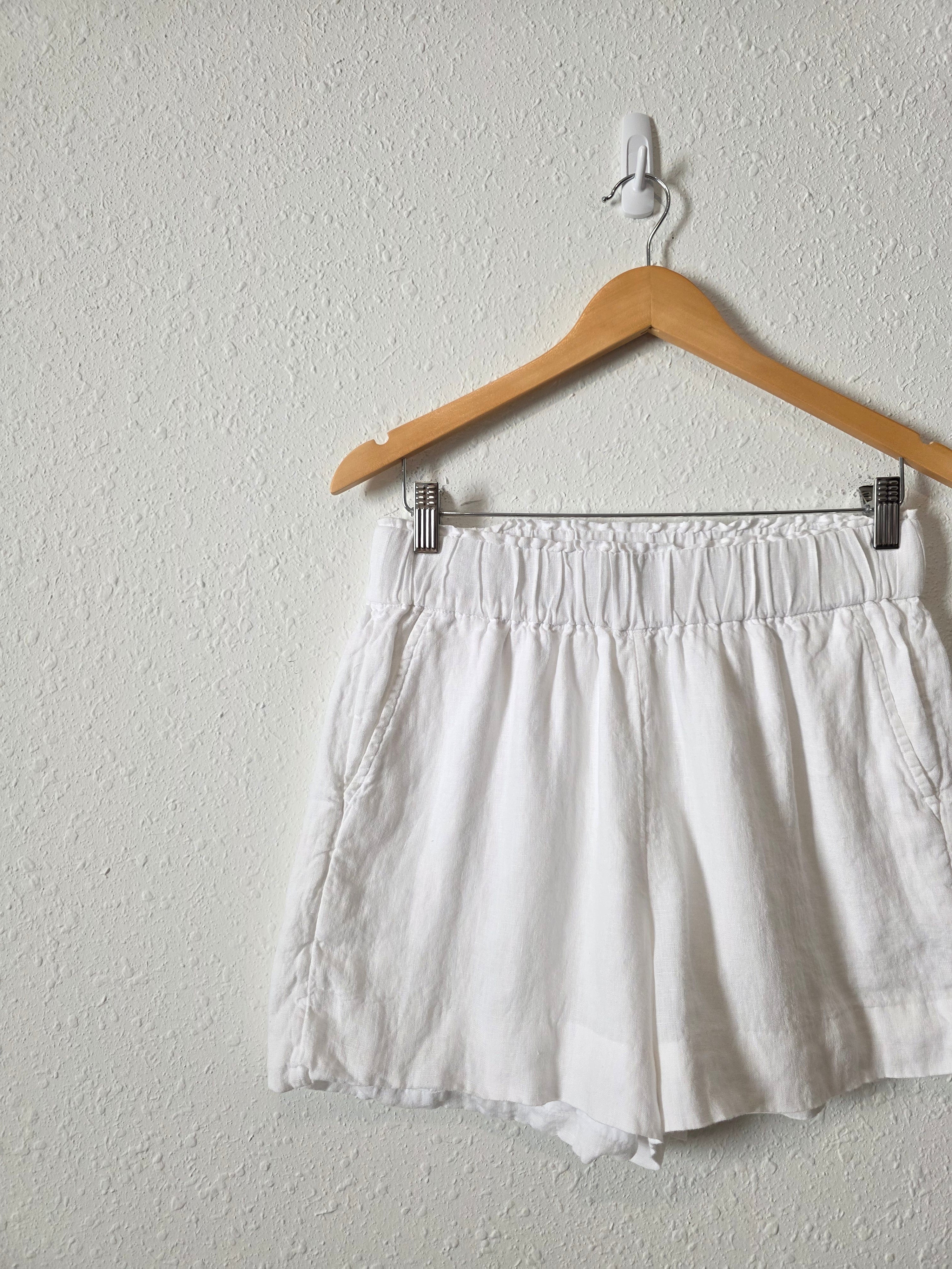 J.Crew White Linen Shorts (S)