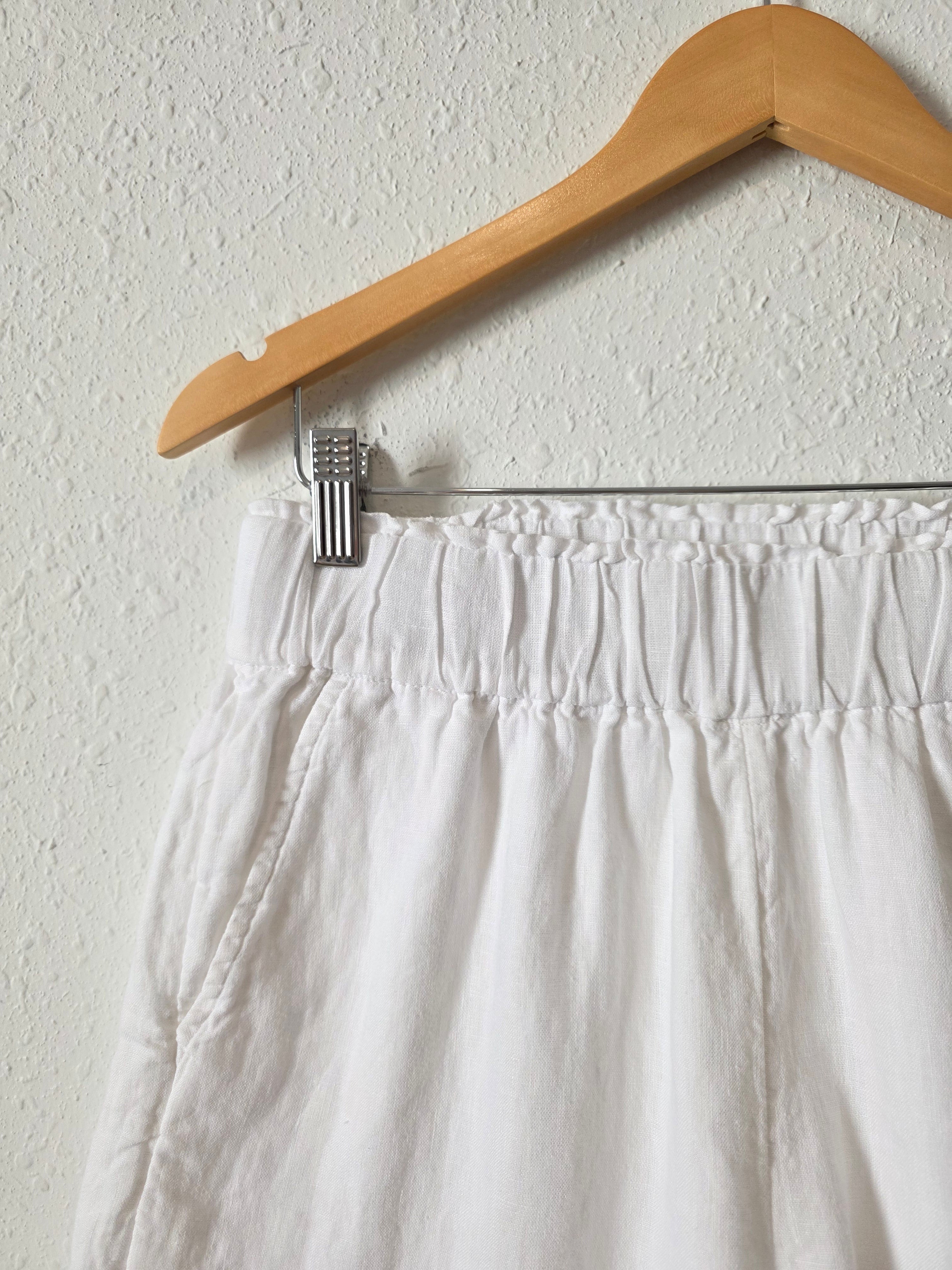 J.Crew White Linen Shorts (S)