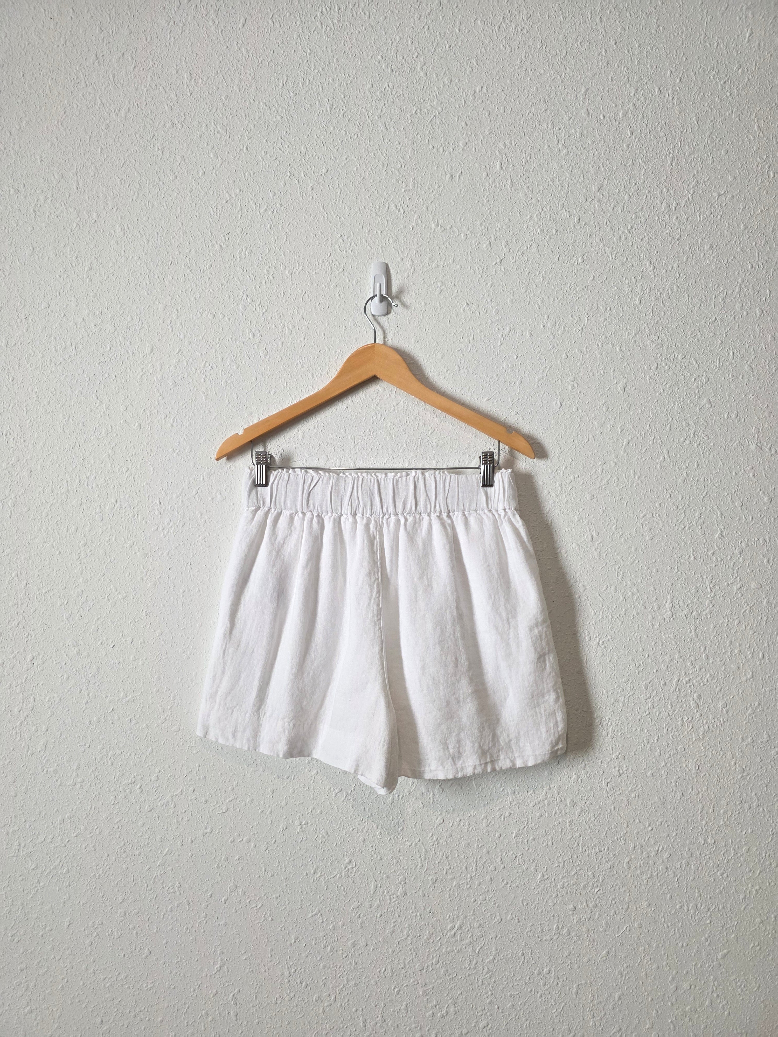 J.Crew White Linen Shorts (S)
