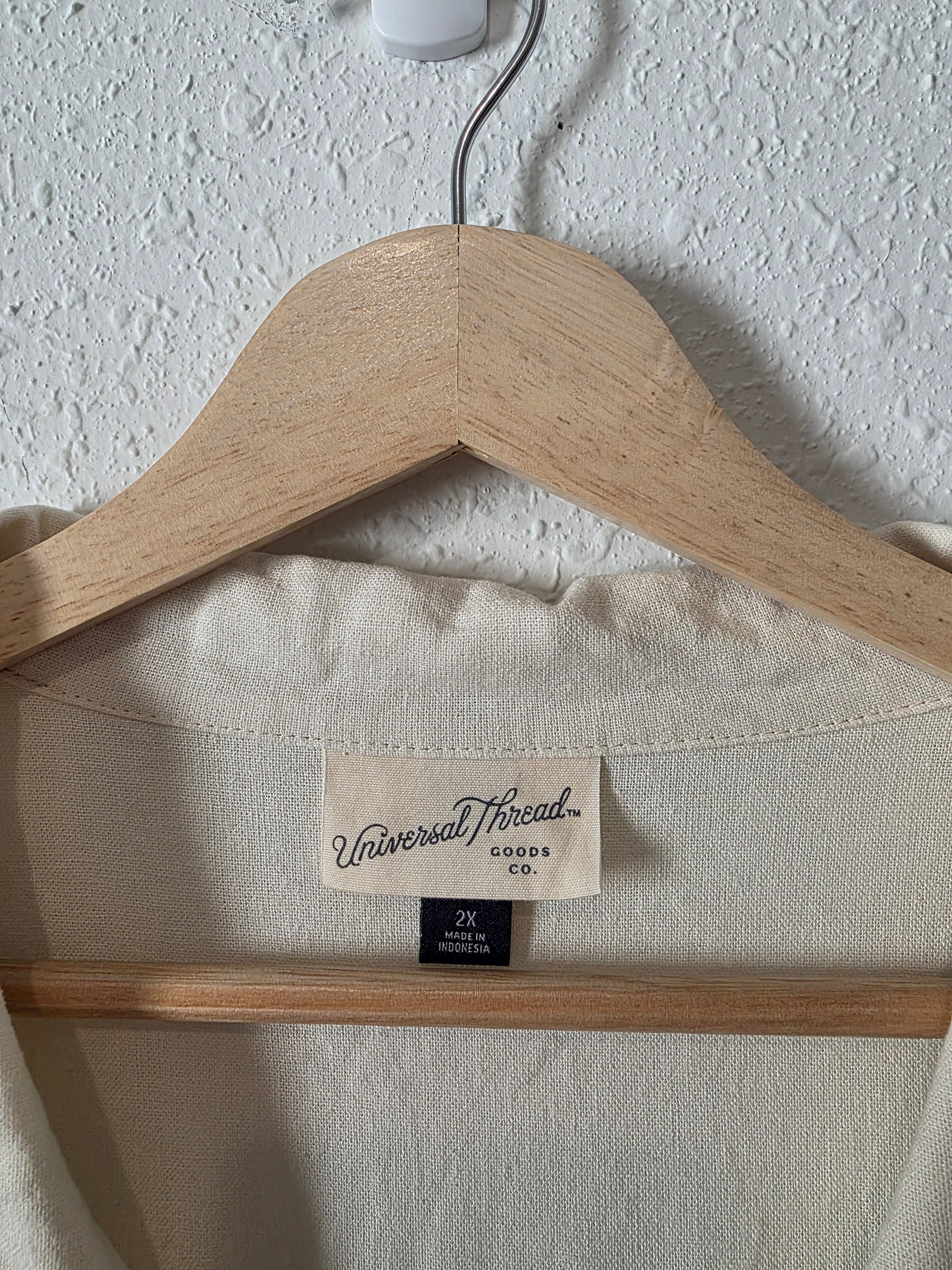 Linen Blend Relaxed Romper (2X)