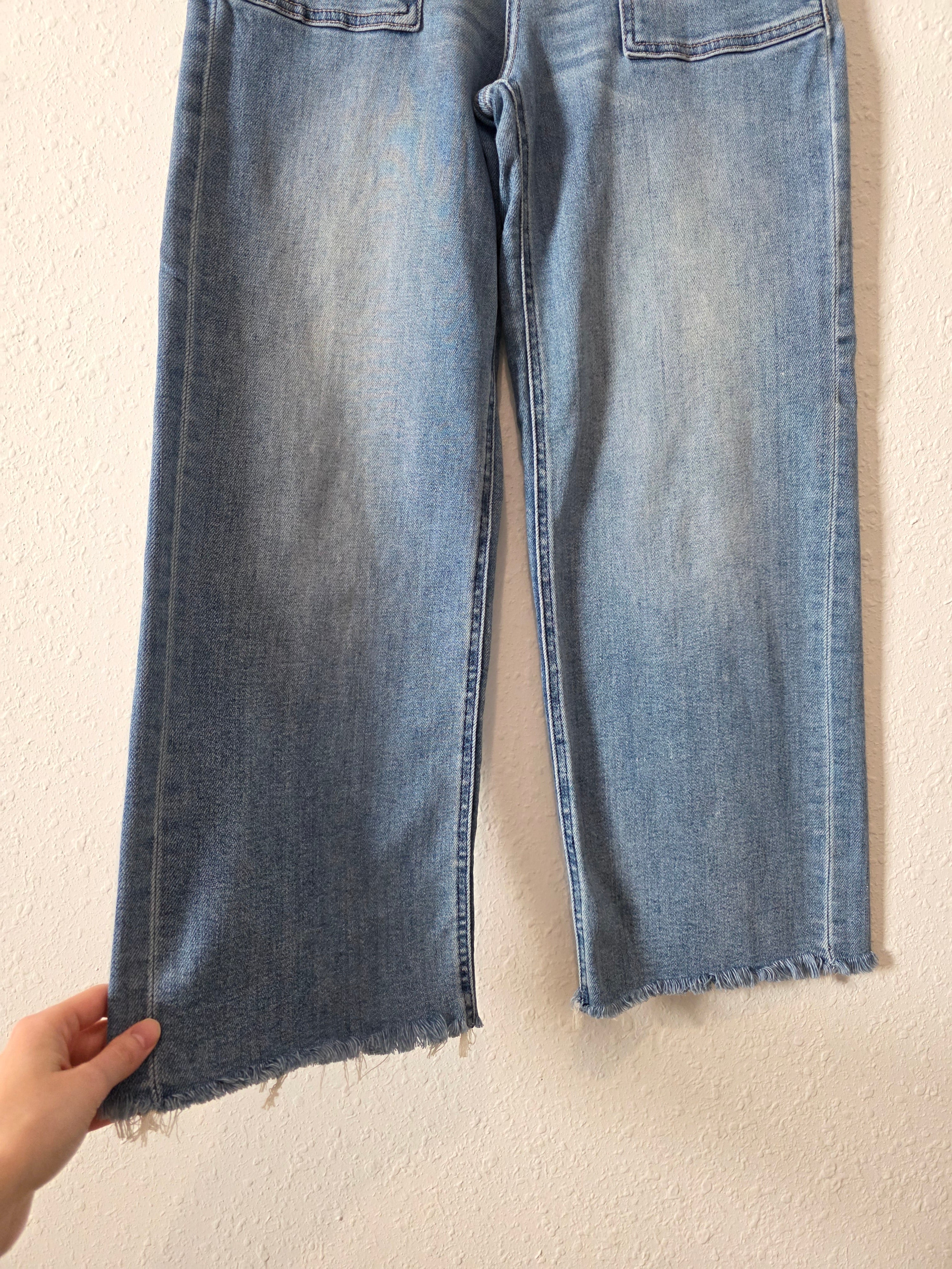 Carly Jean Wide Leg Crop Jeans (25/26)